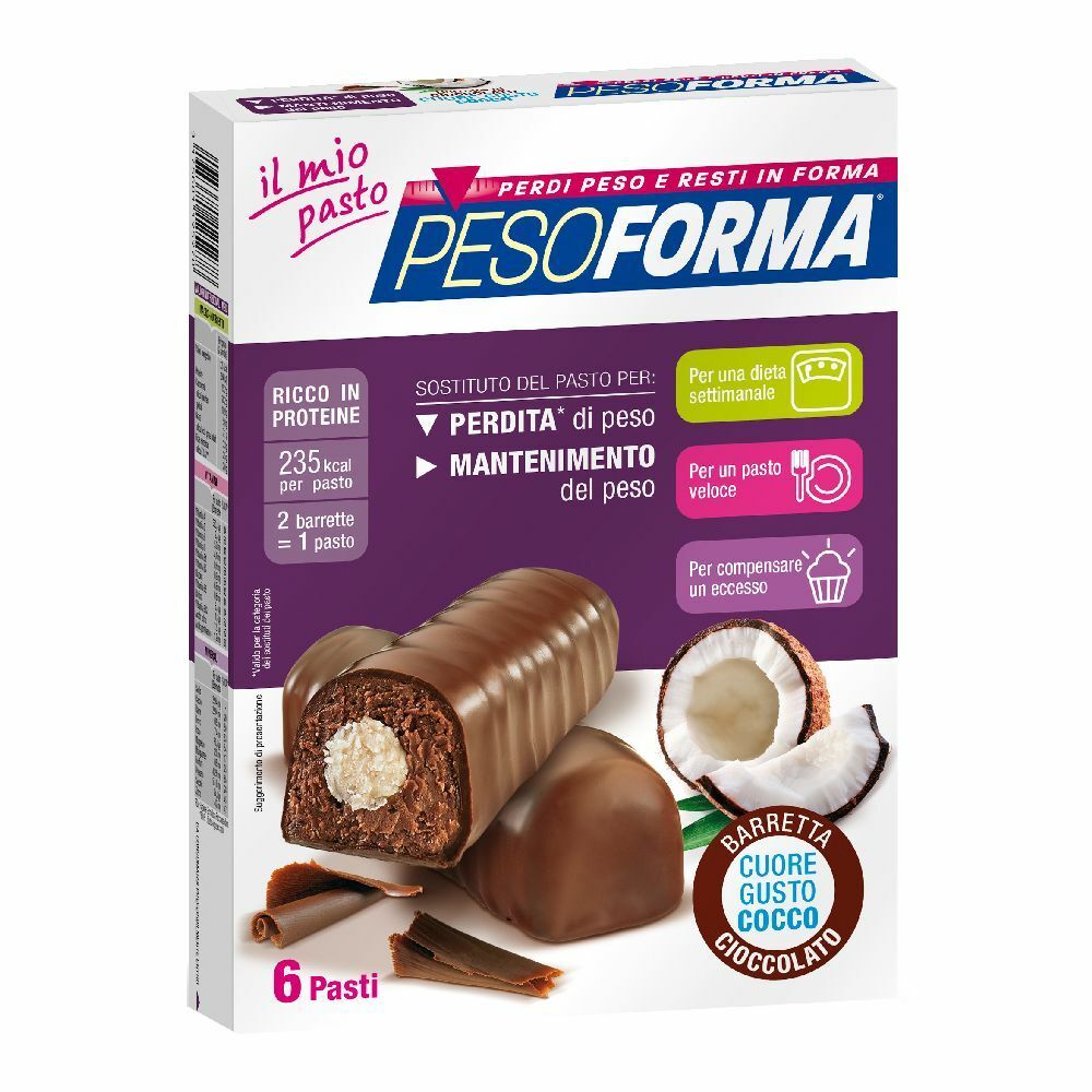 Image of Pesoforma Al Cioccolato Cuore Gusto Cocco