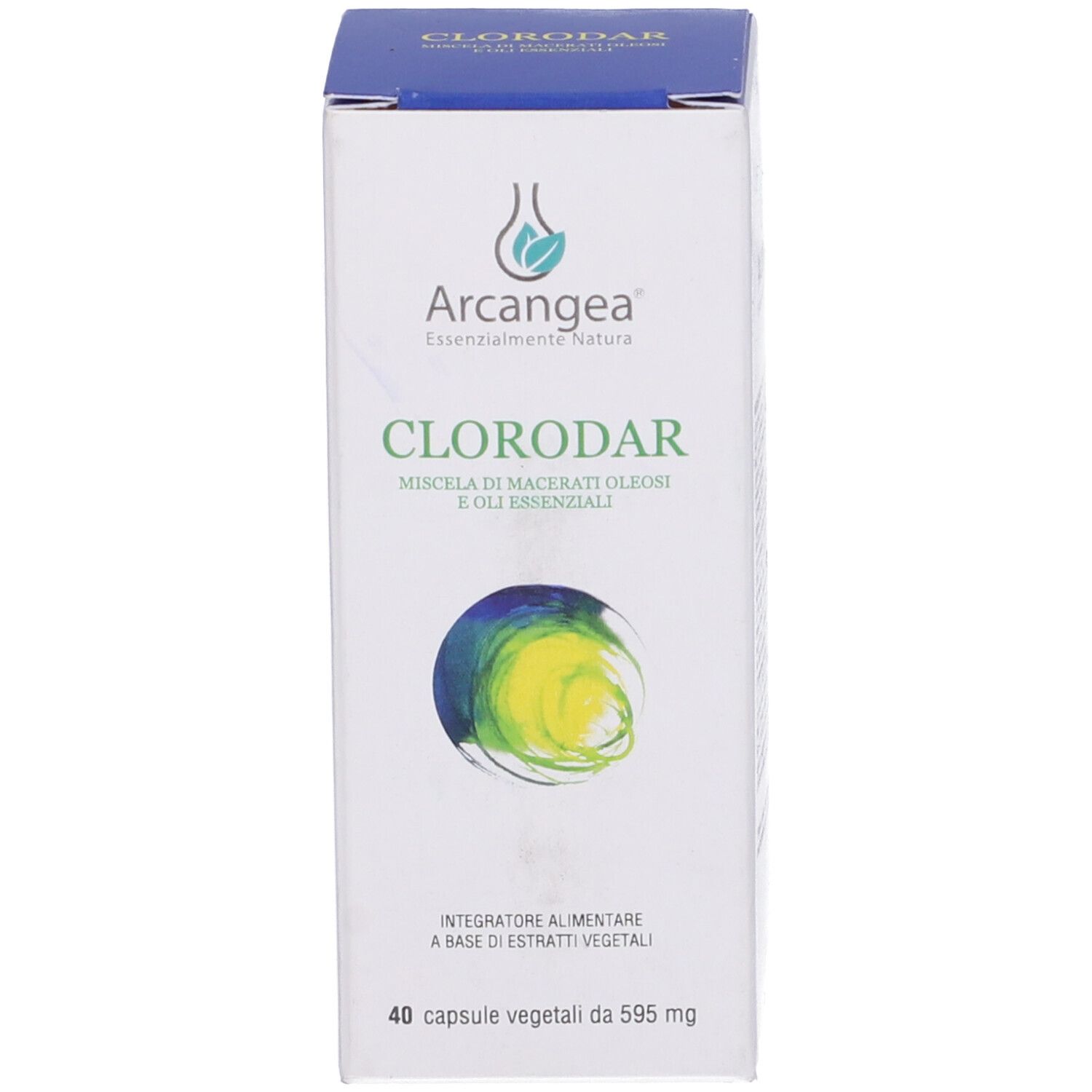 Scatola. Scritta Clorodar 40 Capsule Vegetali.