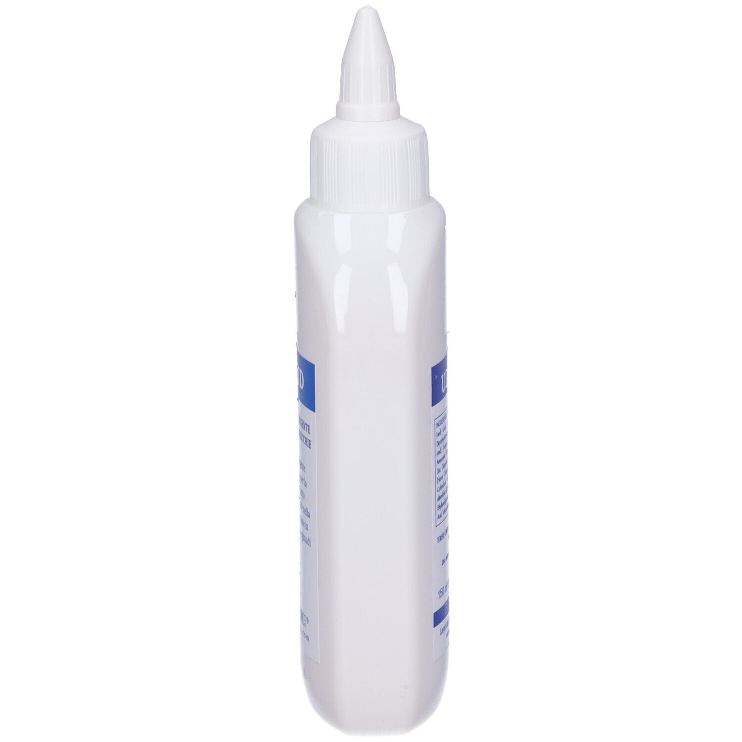 Flacone bianco con applicatore a punta. Scritta 'UDIFID'.