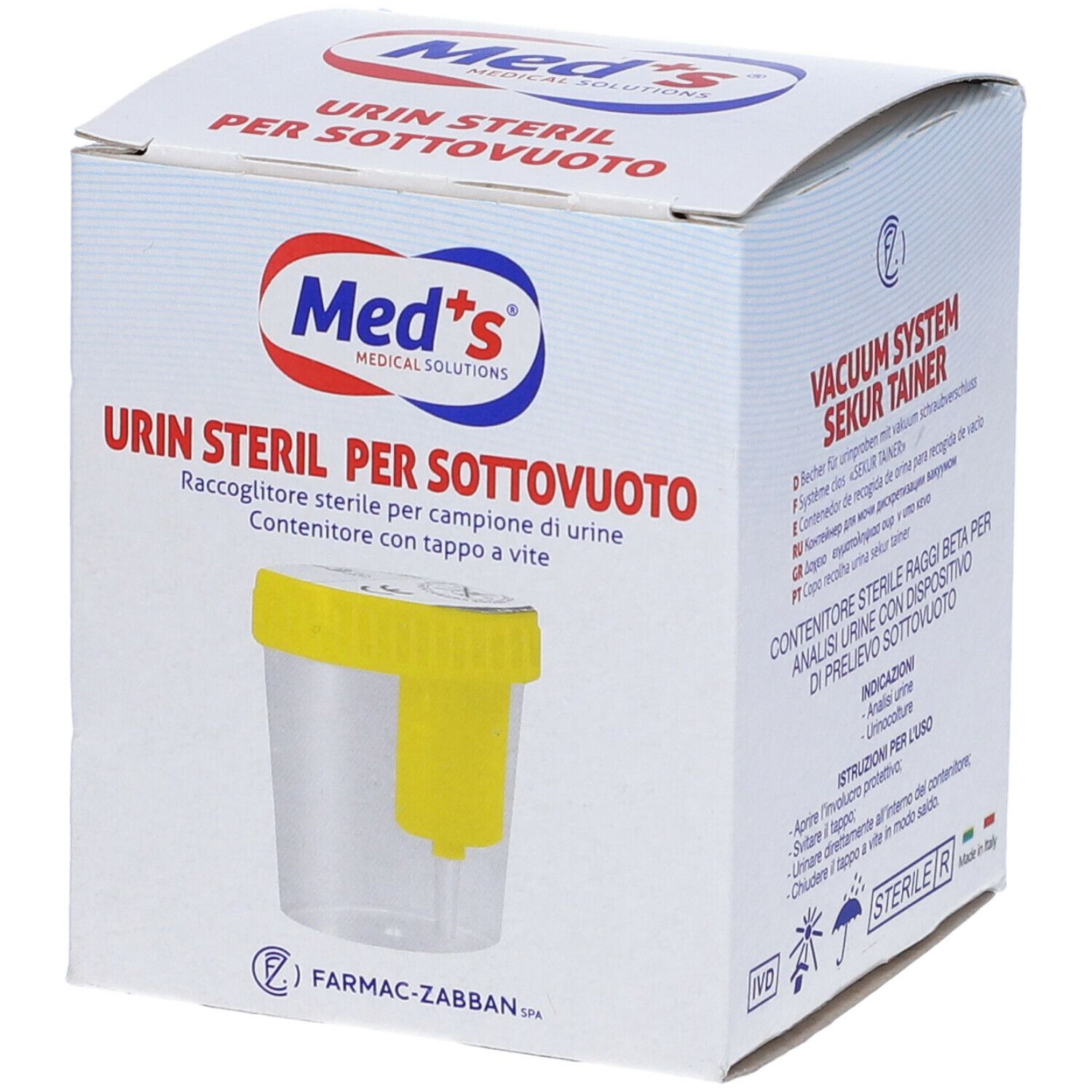 Meds Contenitore Urine Sterile Sottovuoto