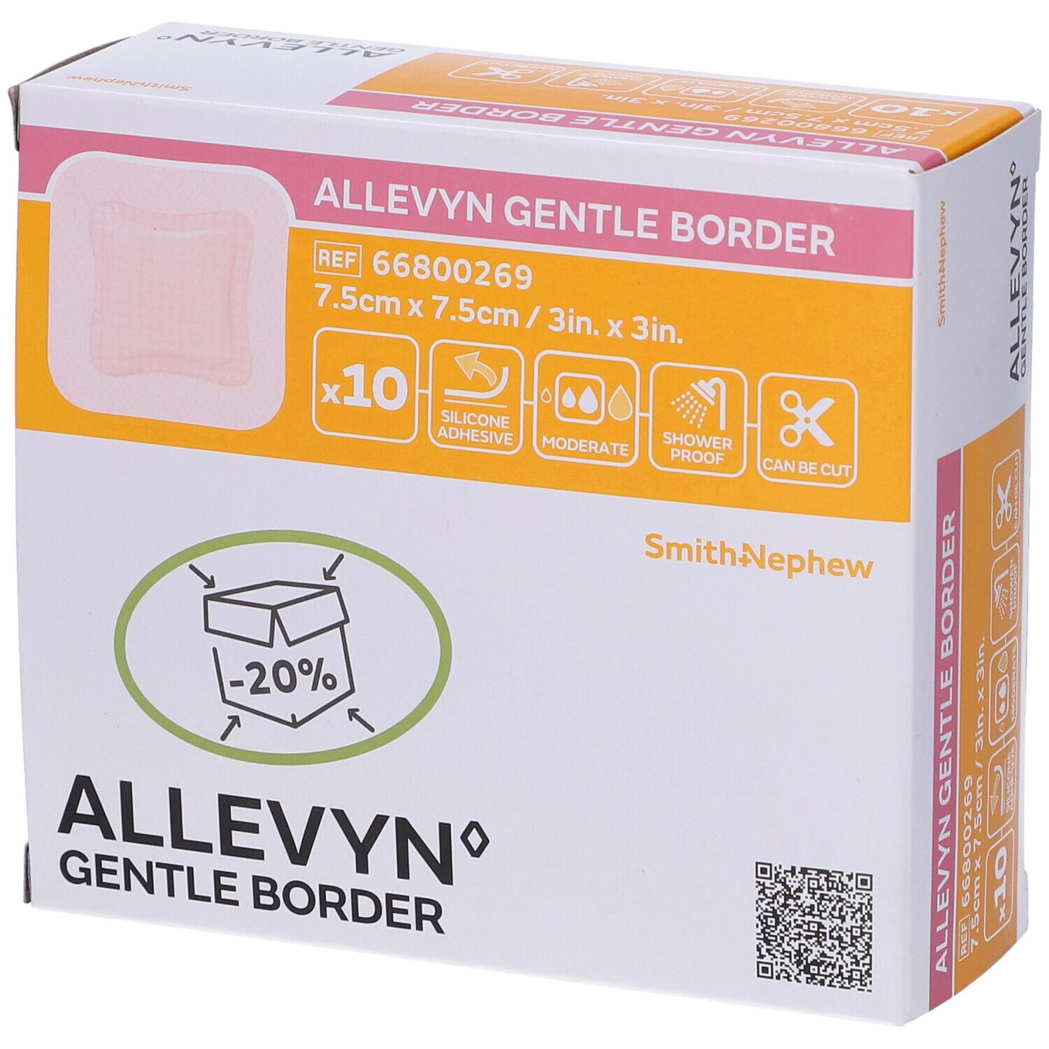 Allevyn Gentle Border Medicazione in Schiuma 7,5cm x 7,5cm
