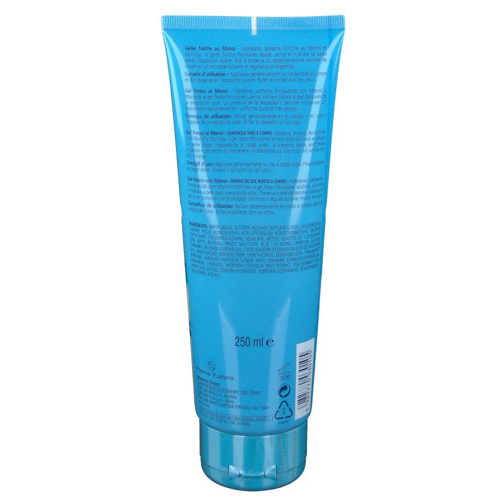 Retro di un tubo blu. Testo multilingue. Scritta: 250 ml. Marchio: Klorane. Nome del prodotto illeggibile.