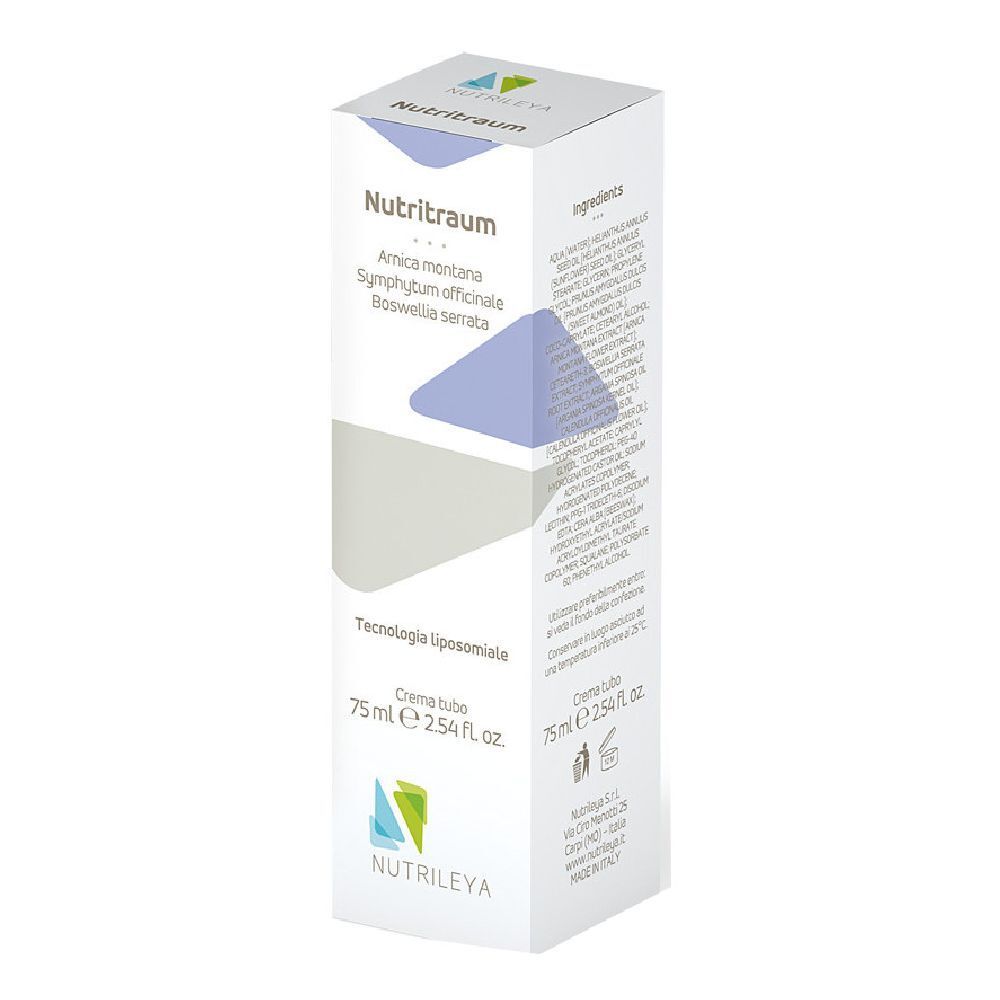 Weißer Karton mit Produktnamen und Inhaltsstoffen. 75 ml Tube. Marke NutriTraum.