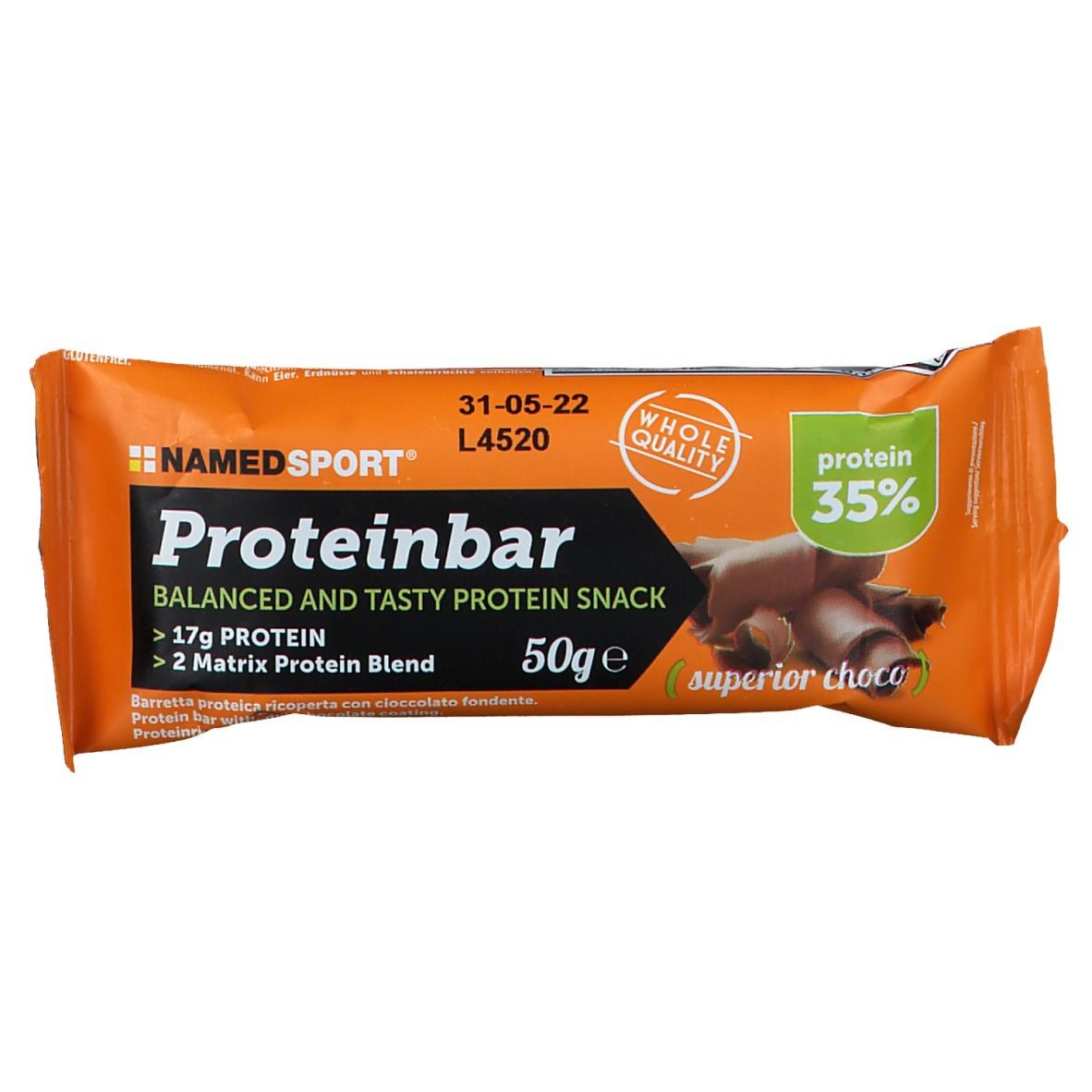 Named Sport Proteinbar Barretta Gusto Wild Berries 50 G Superior Choco - Immagine 6