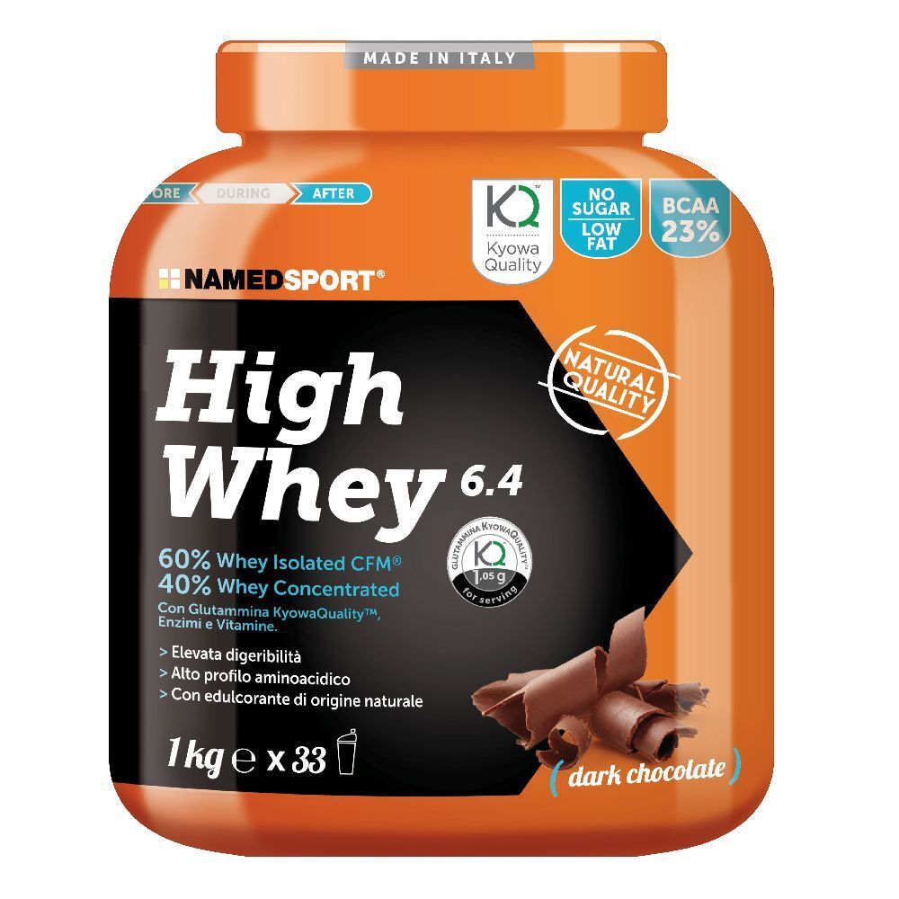NAMEDSPORT® High Whey 6.4 Dark Chocolate 1000 g Polvere per soluzione