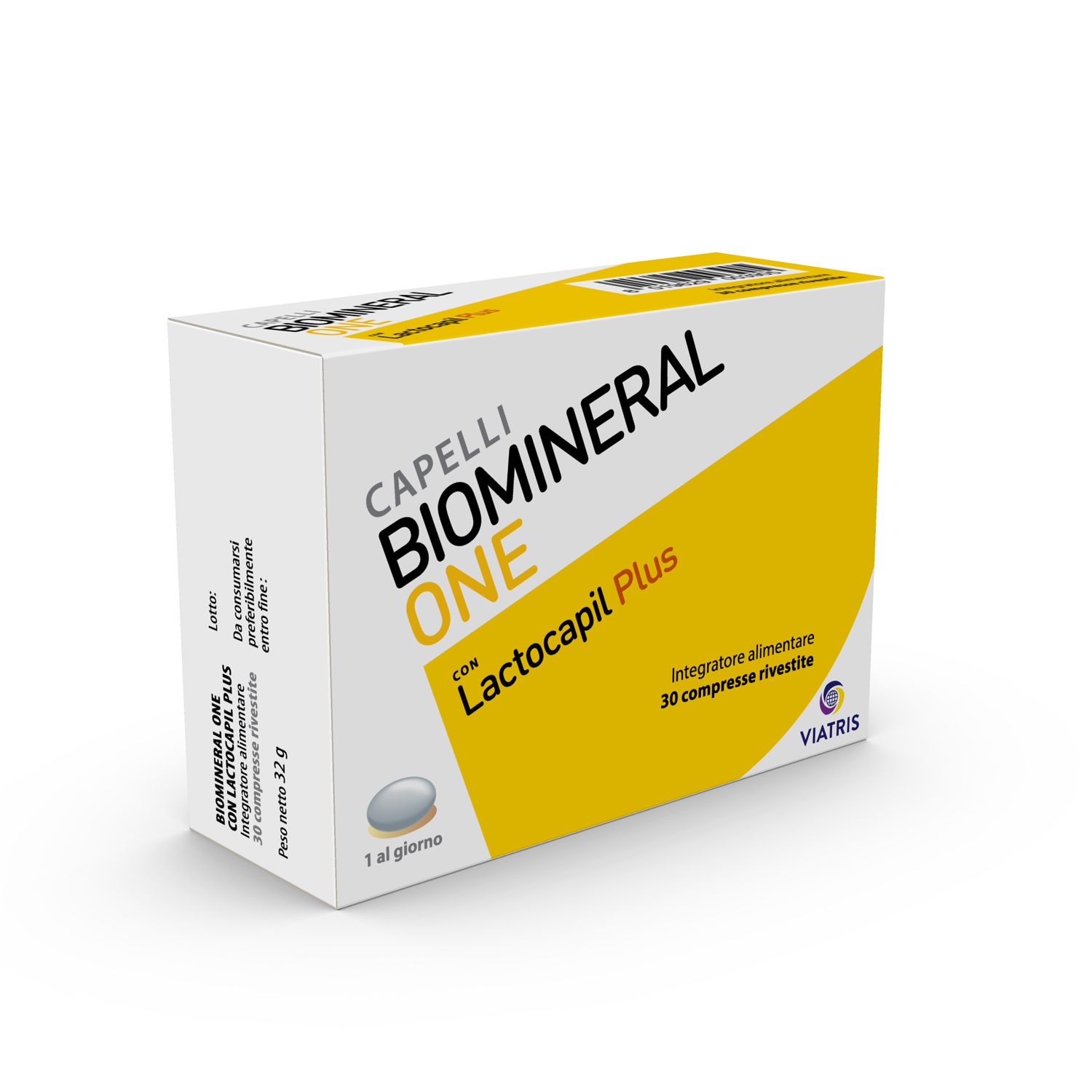 Packung Biomineral One mit 30 Kapseln, für das Haar.