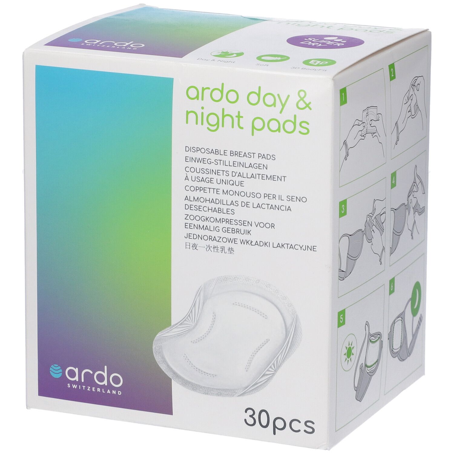 Ardo Coppette Assorbilatte Day&Night 30 Pezzi