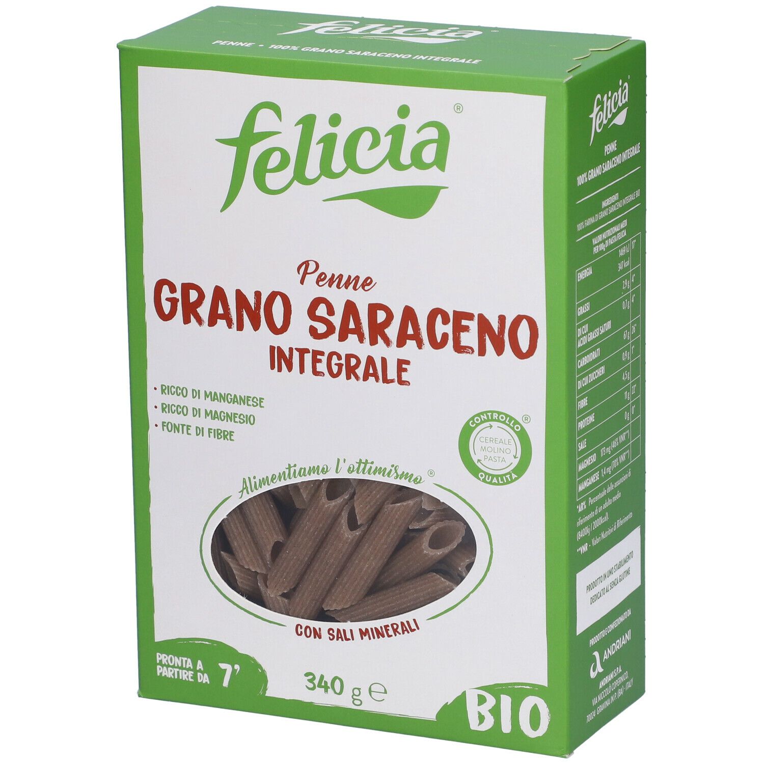 Felicia Penne GRANO SARACENO INTEGRALE BIO 340 g Pasta