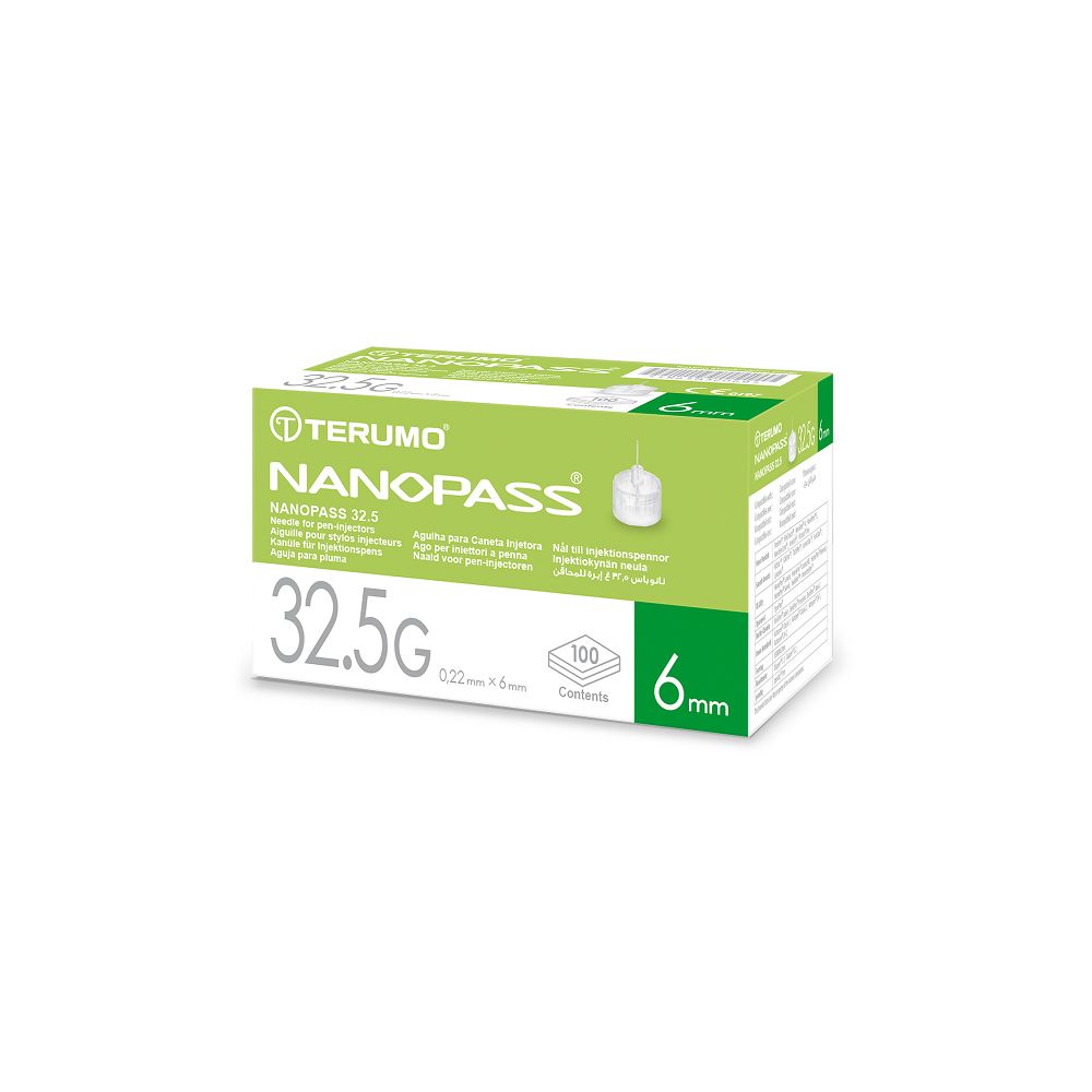 Nanopass Ago Per Penna da Insulina 32,5 Gauge 6 mm