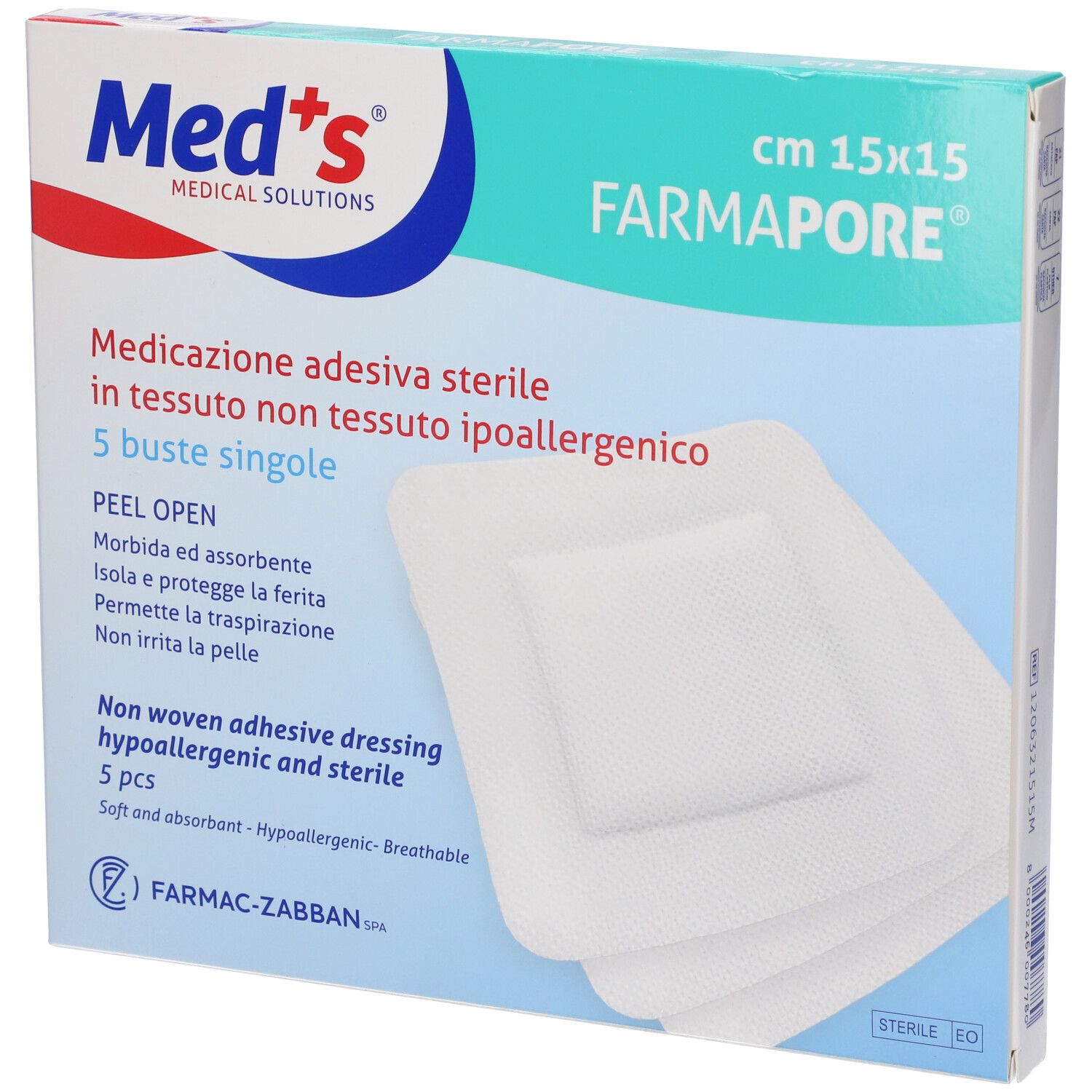 Meds Medic Ades ST 15X15Cm 5PZ 5 St Vlies
