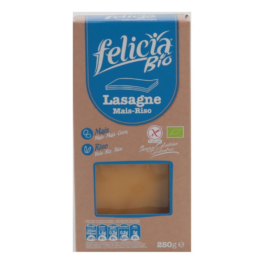 Felicia Bio Lasagne Platten Mais Reis