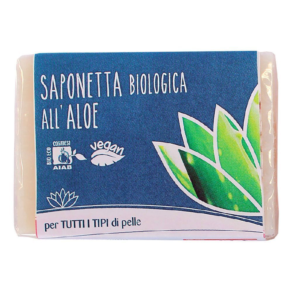 Fior Di Loto Saponetta biologica all'aloe per tutti i tipi di pelle 100 g - Immagine 7