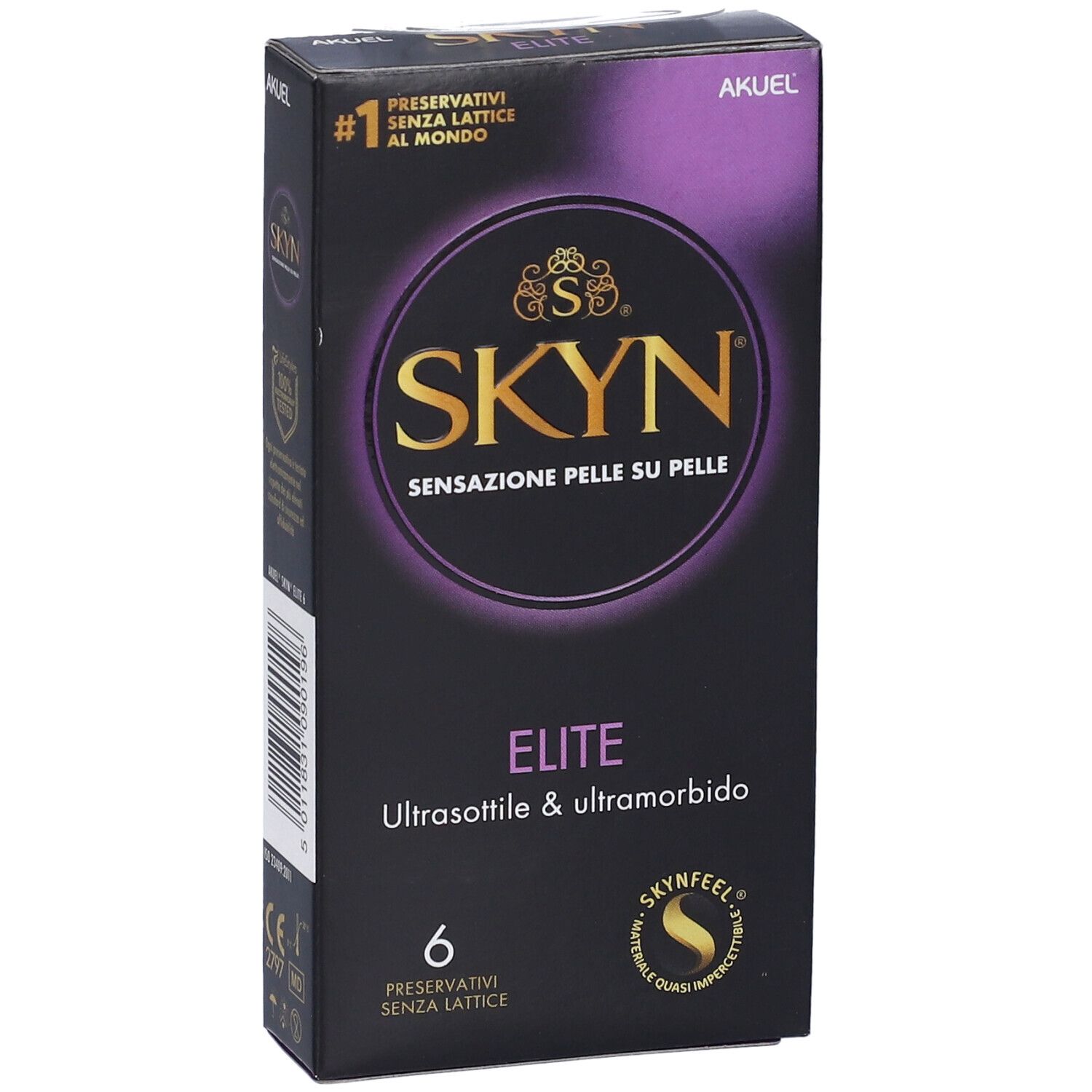 SKYN ELITE Kondome, 6 Stück Packung.
