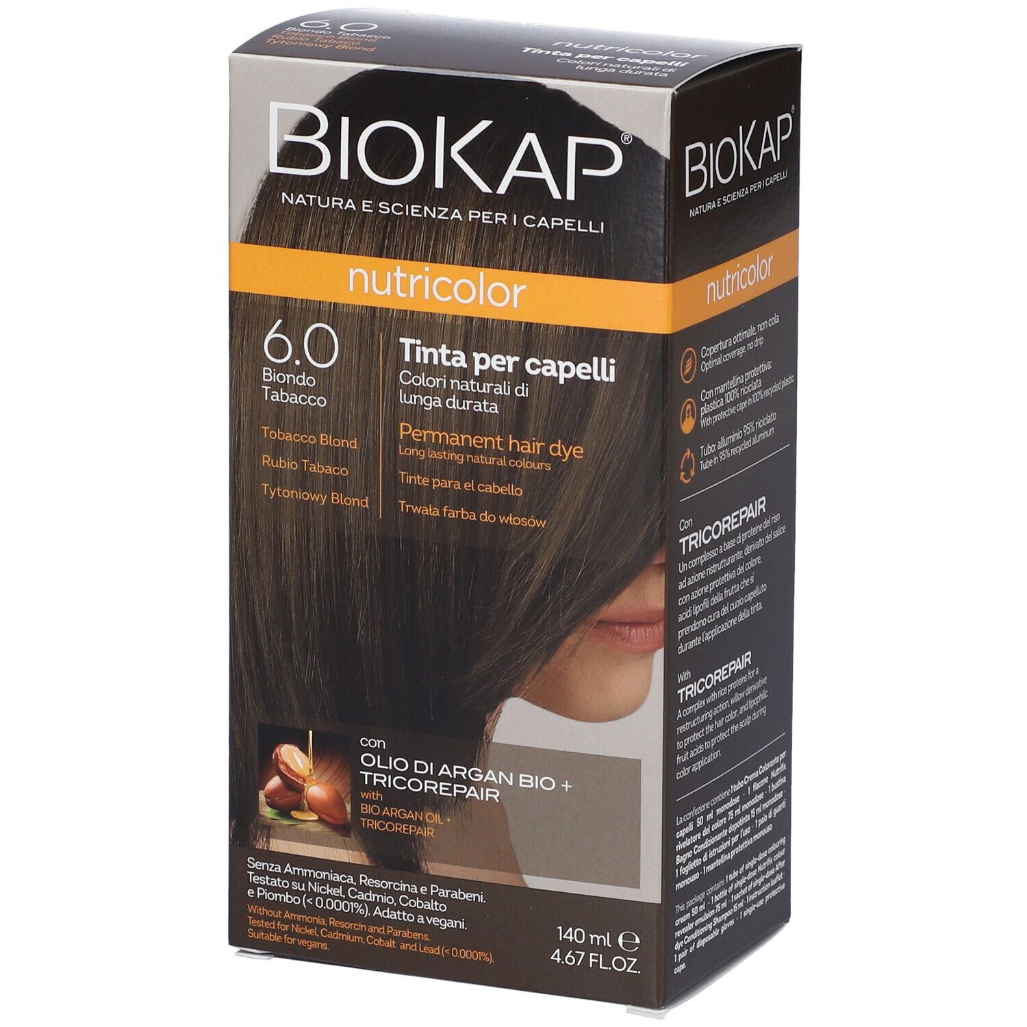 BIOS LINE Biokap Nutricolor - Tinta Per Capelli N.6.0 biondo tabacco - Immagine 4