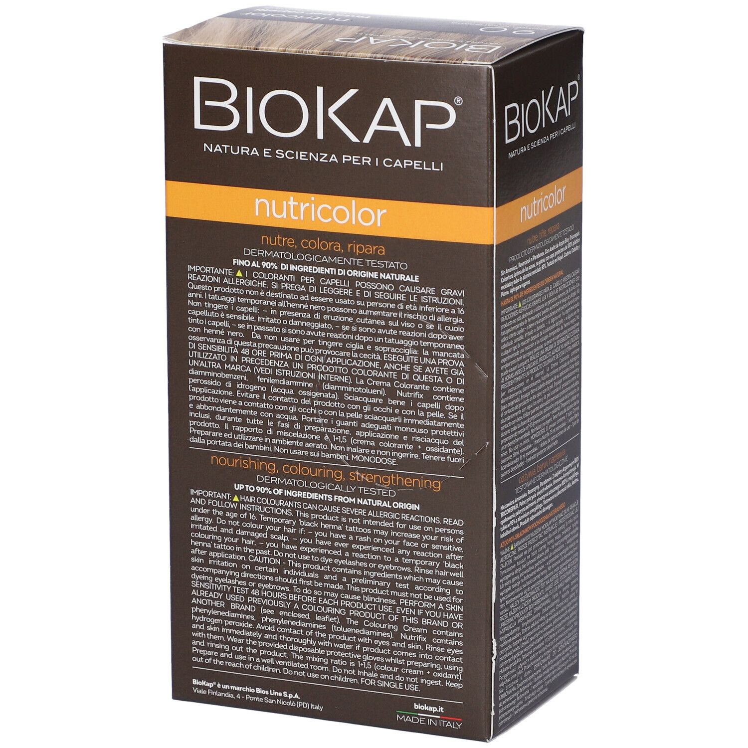 Biokap Nutricolor Haarfärbung in Kartonverpackung.
