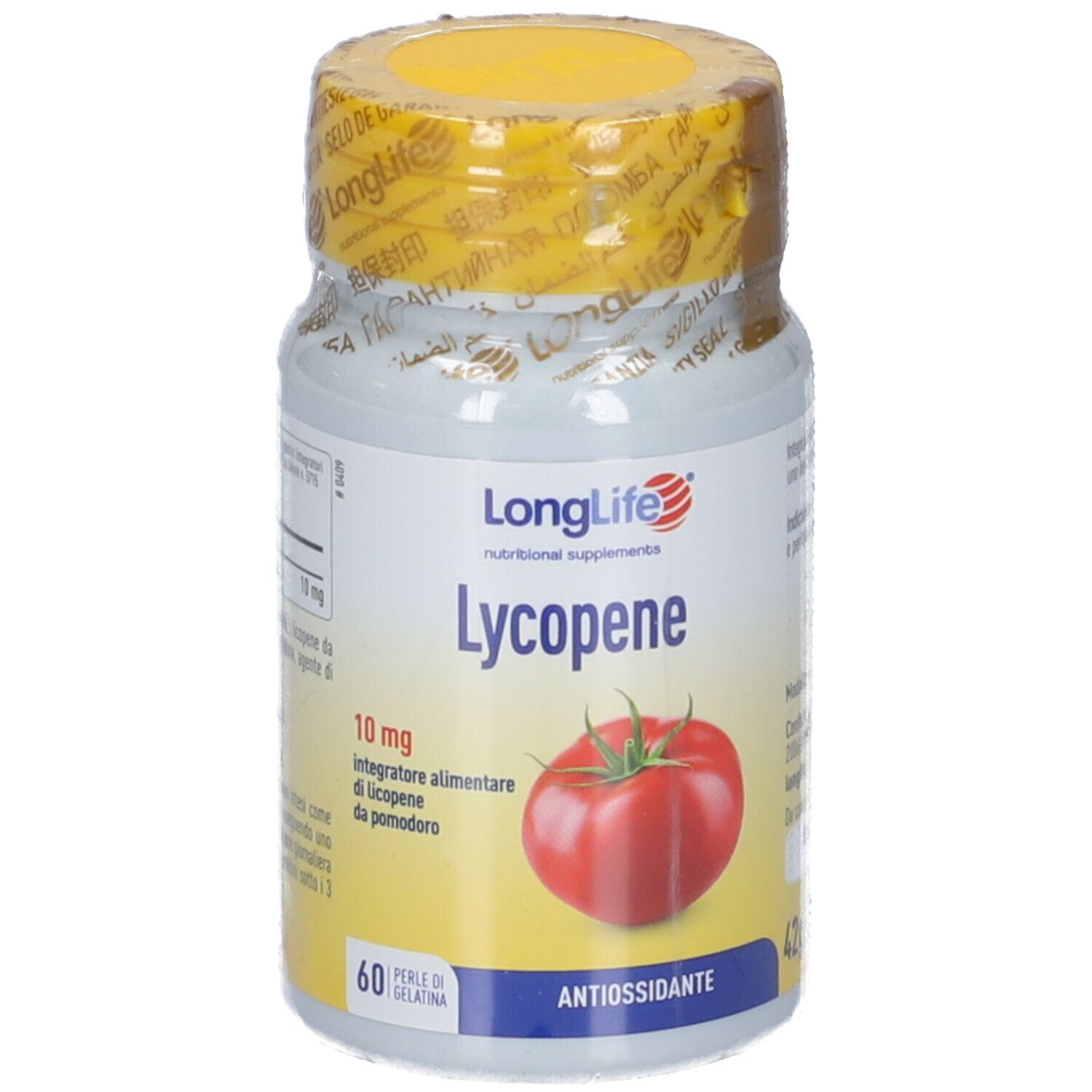 LongLife Lycopene Perle Kapseldose, 60 Stück, 10mg Lycopin.