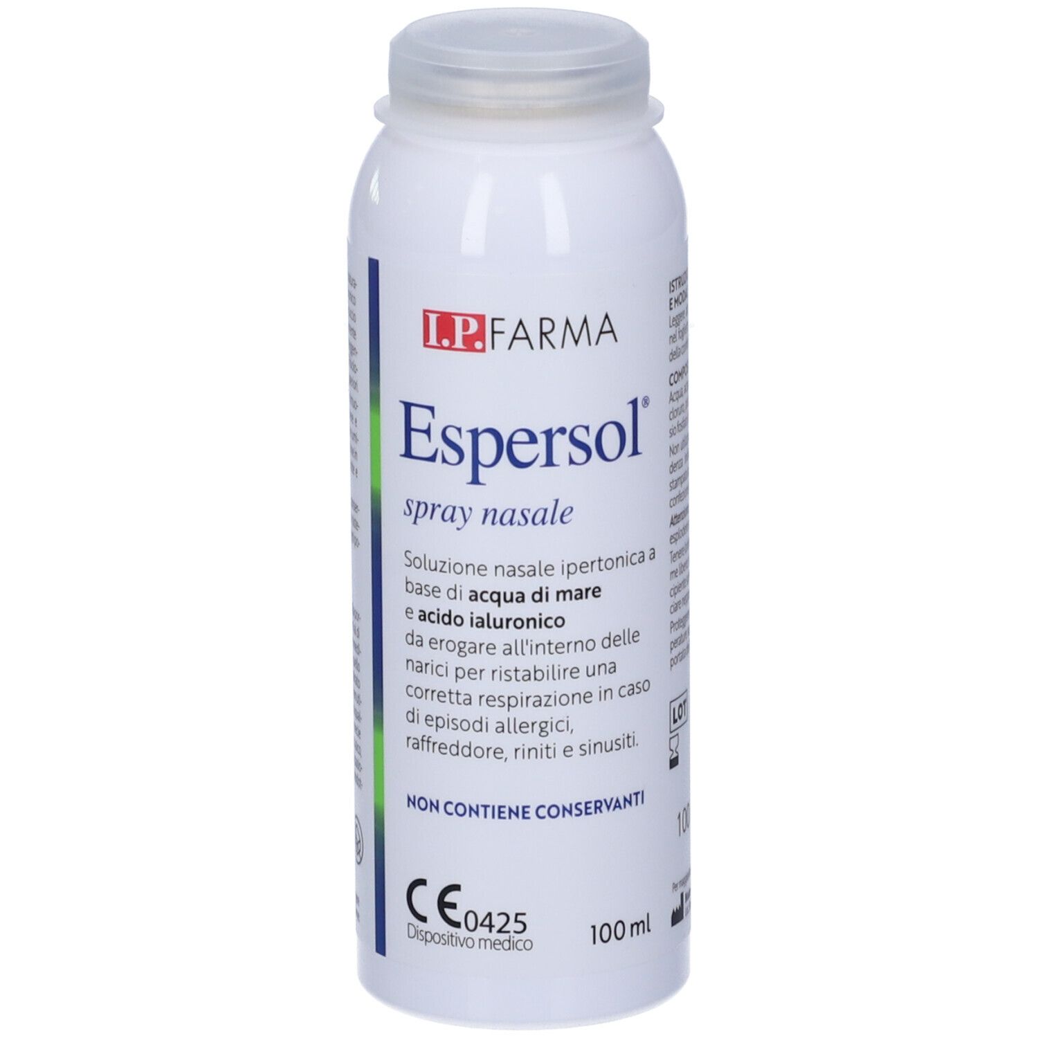 Flacone bianco spray nasale Espersol, I.P. Farma. Dispositivo medico CE0425.