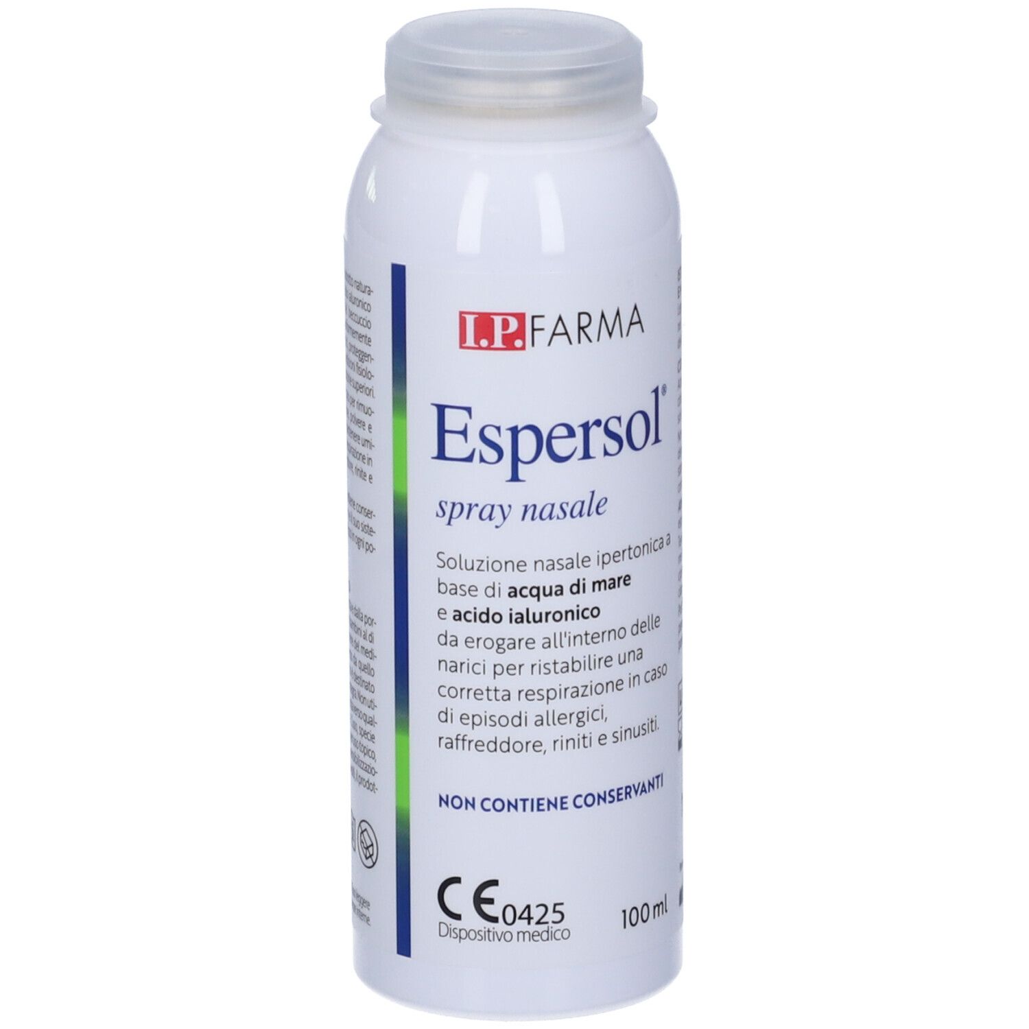 Flacone bianco spray nasale Espersol, I.P. Farma. Dispositivo medico CE0425.