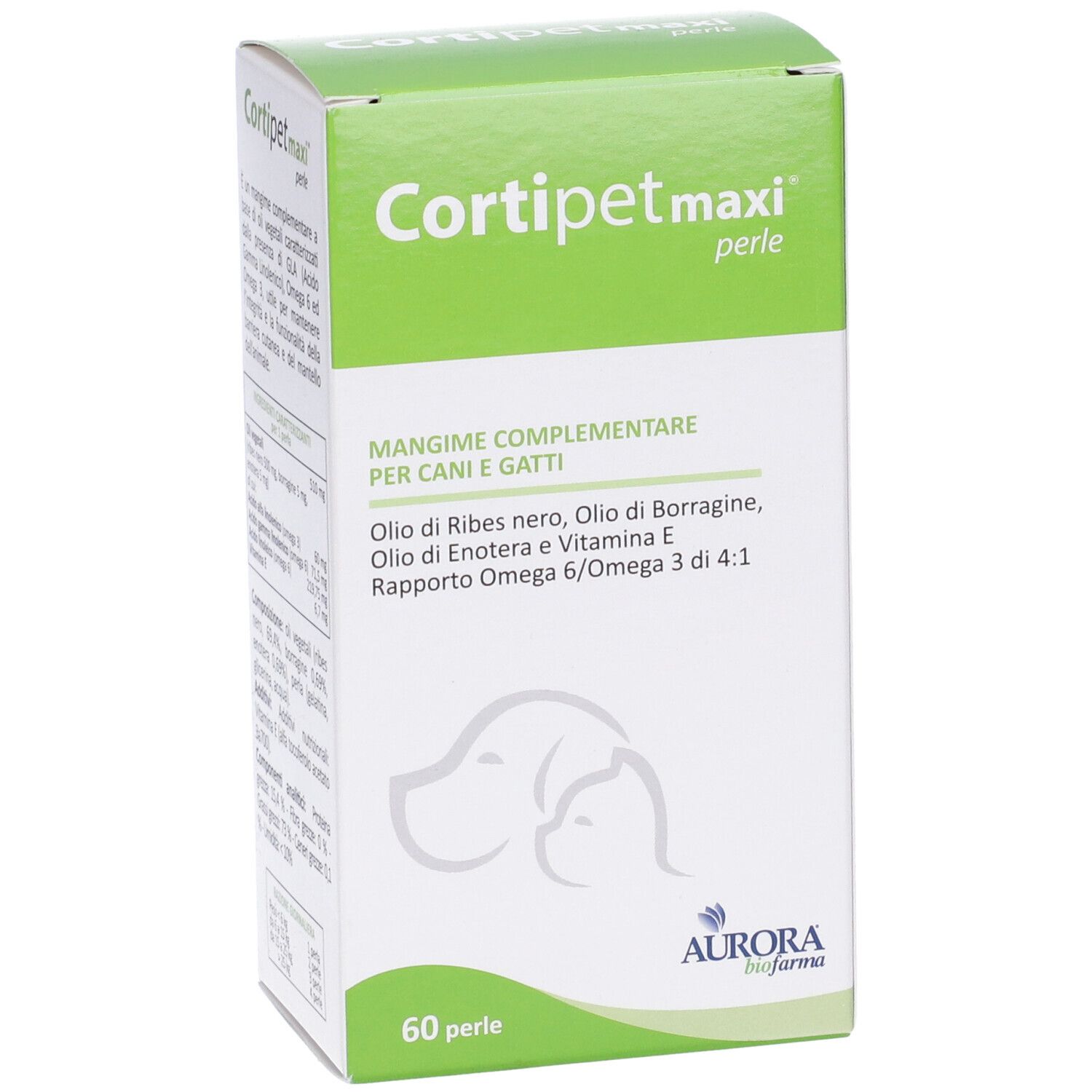 Cortipet maxi perle: Ergänzungsfuttermittel für Hunde und Katzen. Zutaten und Zusammensetzung.