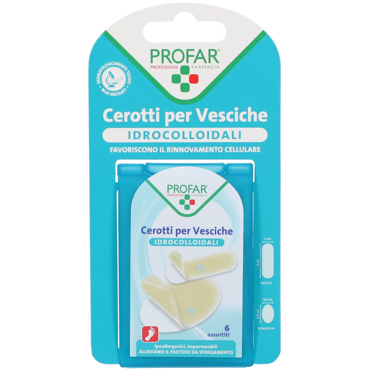Profar Cerotti per Vesciche Idrocolloidali Assortiti 6 Pezzi