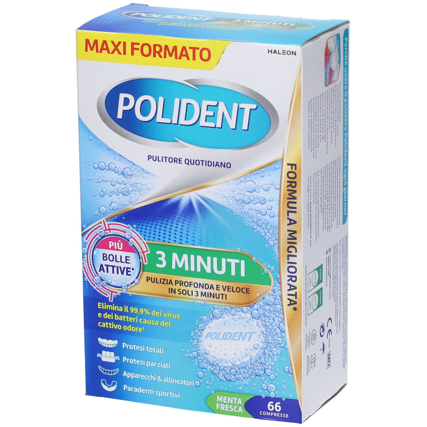 Polident 3 Minuti 66Cpr 66 St Brausetabletten