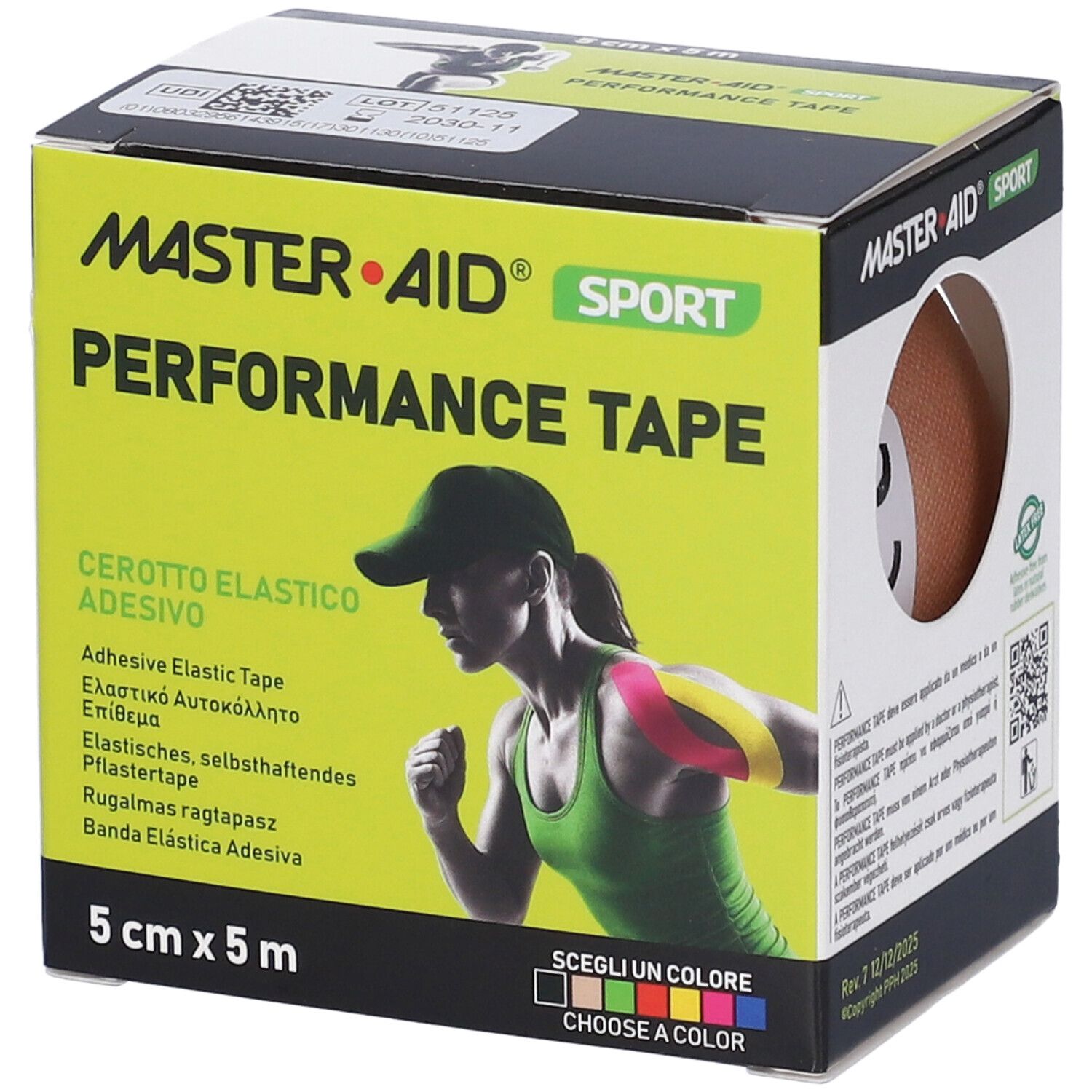 Master Aid Beige Master-Aid Sport Perform Taping Neuromuscolare Per Trattamento Fisioterapico 1 Rocchetto Da 5X500 Cm - Immagine 3