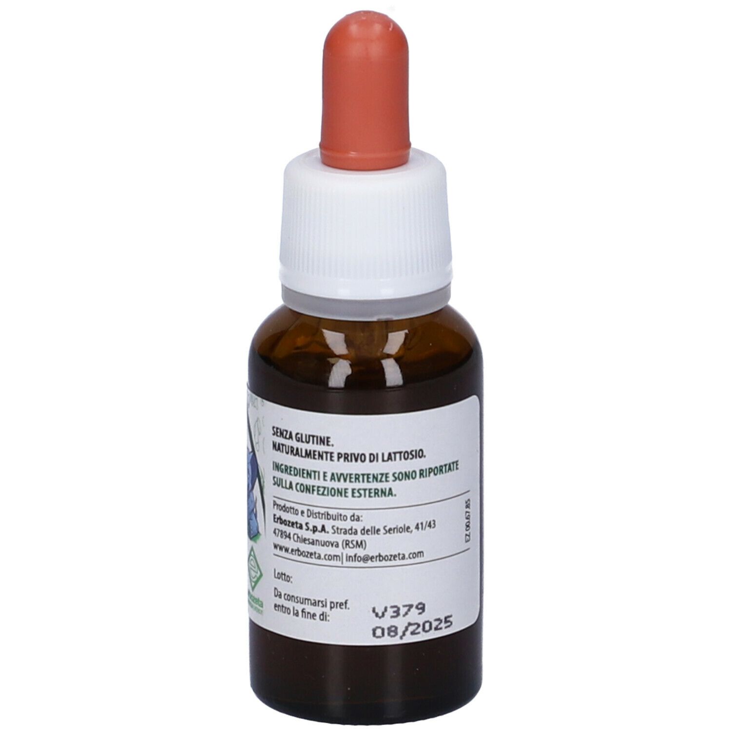 Flacone di vetro marrone con contagocce. Testo: Colidep Junior Gocce, 20 ml. Con informazioni.