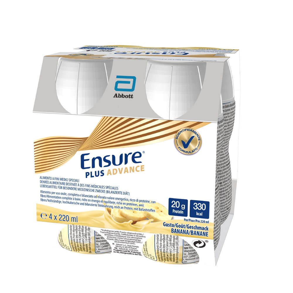 Ensure Plus Advance Banana 4X220 G Soluzione Bevibile