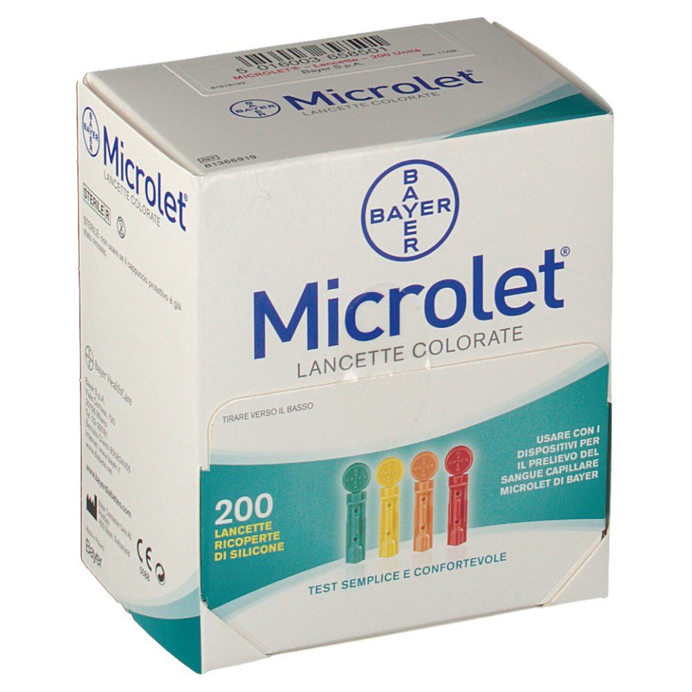 Microlet® Lancette Colorate 200 Pezzi