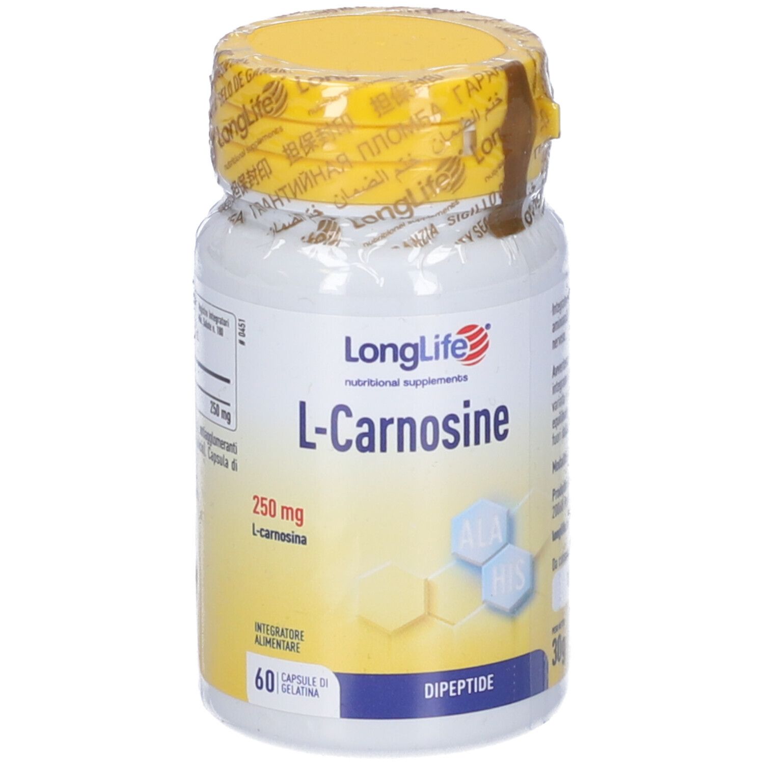 Longlife l-carnosine 60capsule - Immagine 3