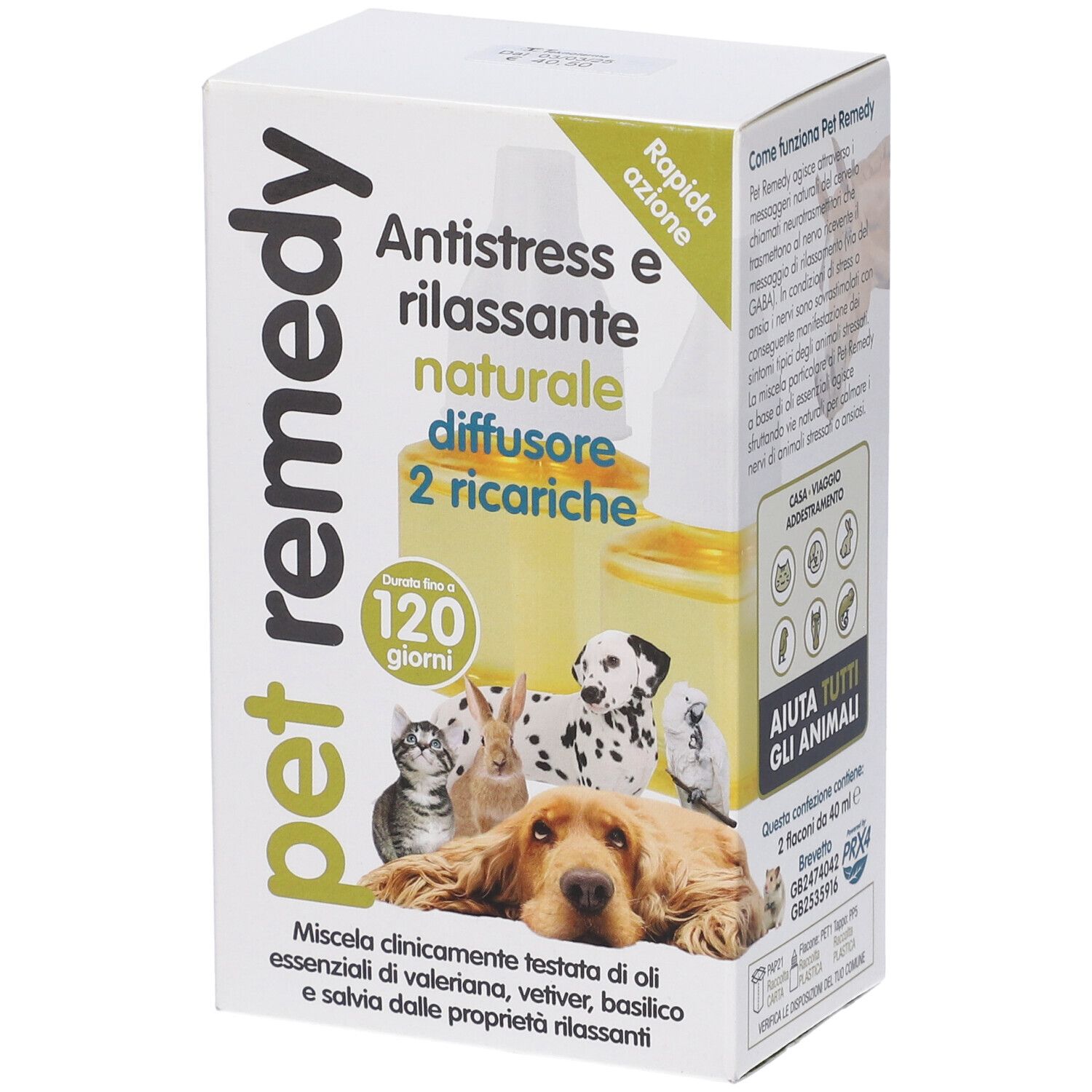 Pet Remedy Antistress und relaxantes natürliches Diffusor-Set mit 2 Nachfüllungen.