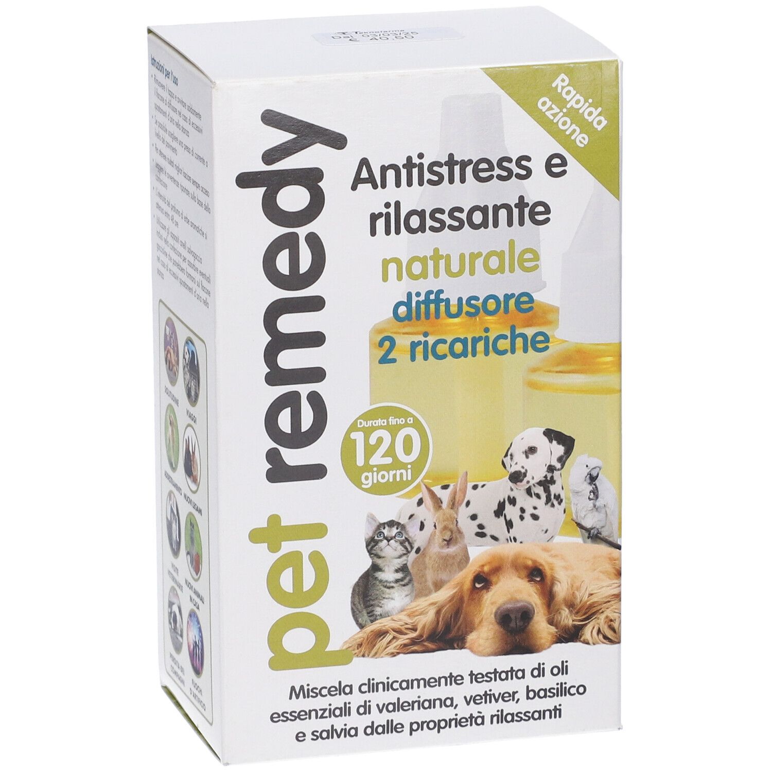Pet Remedy Antistress und relaxantes natürliches Diffusor-Set mit 2 Nachfüllungen.