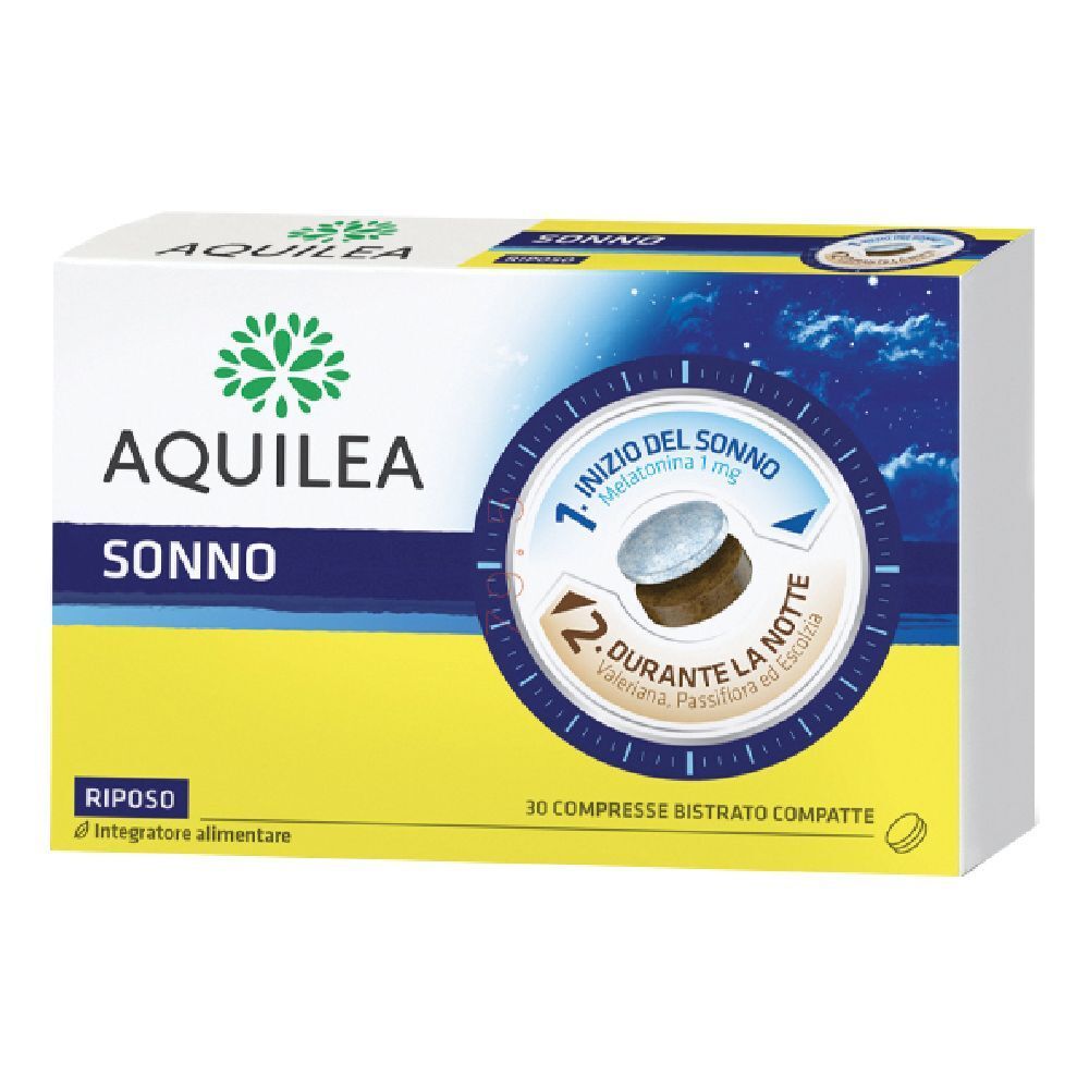 Aquilea Sonno Integratore per il Sonno con Melatonina Valeriana e Passiflora 30 Compresse - Aquilea - Immagine 4