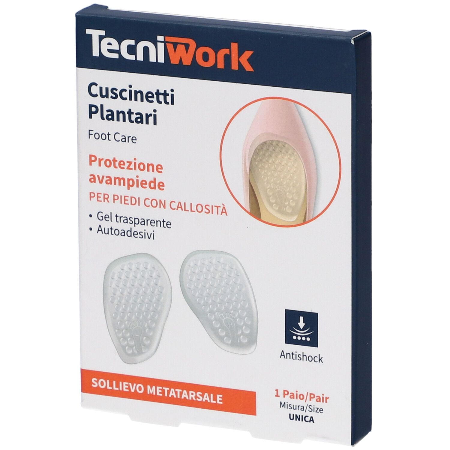 Cuscinetti Plantari Avampiede Gel Trasparente 1 Paio
