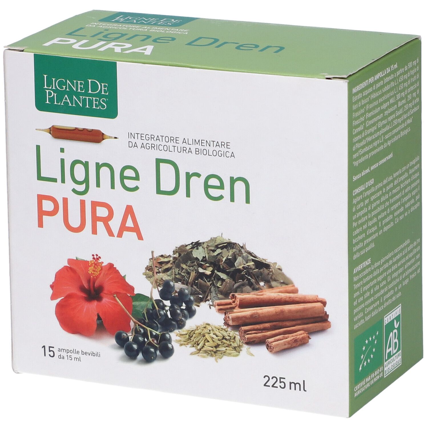 Ligne Dren Pura Bio 15 Ampolle Bevibili Da 15 Ml