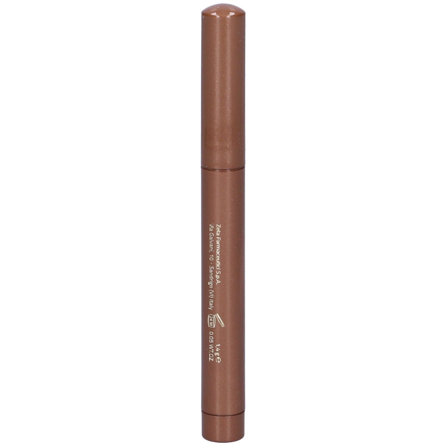 Matita occhi marrone. Scritta: Mattone occhi waterproof.