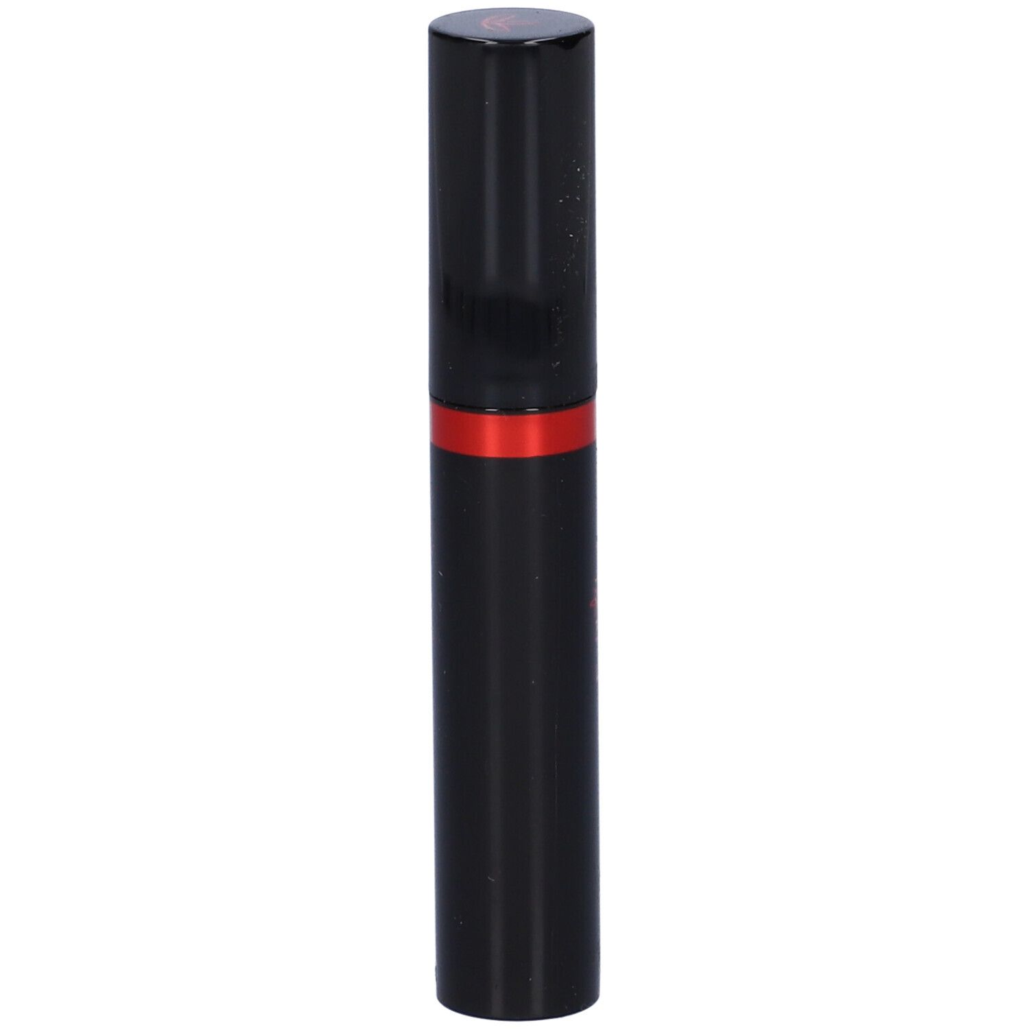 Tubetto di mascara nero chiuso con fascia rossa.