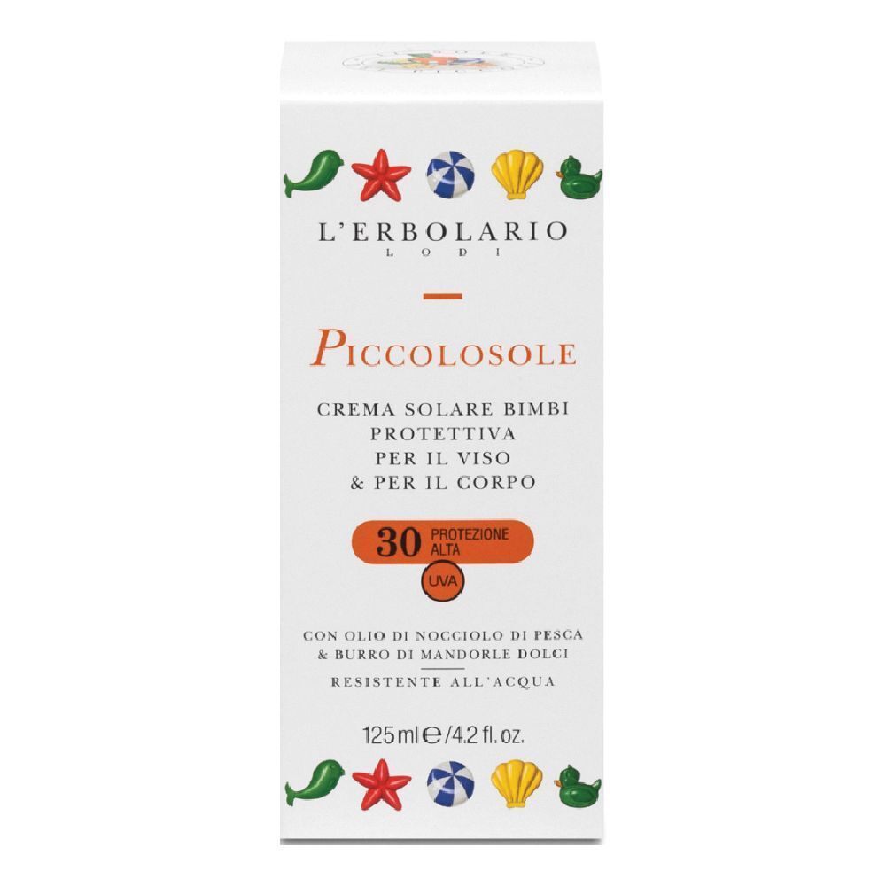 Piccolosole Crema Solare Bimbi Protettiva Viso E Corpo Spf30 125 Ml