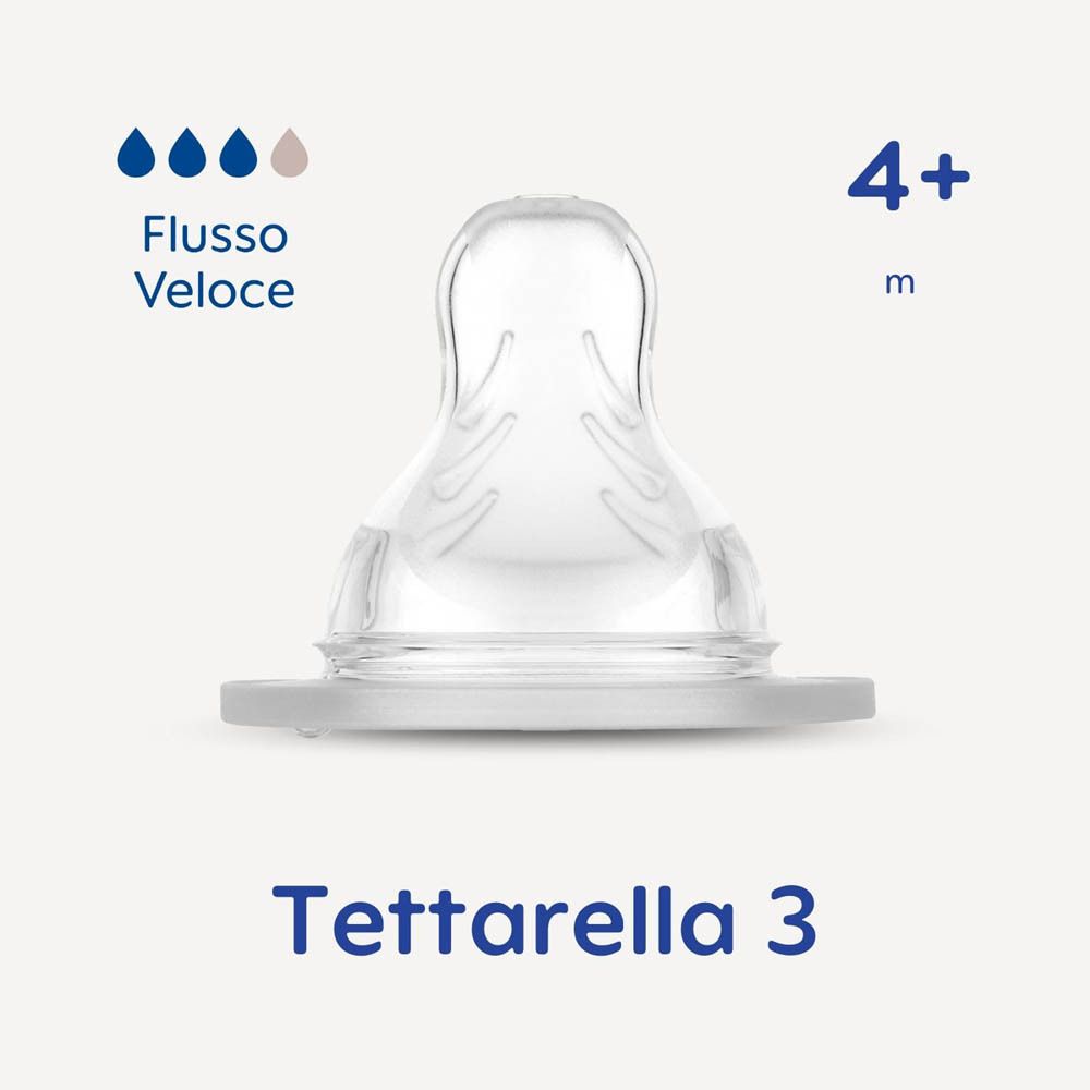 MAM Flaschensauger Tettarella 3, Durchfluss schnell, für Babys ab 4+ Monaten.