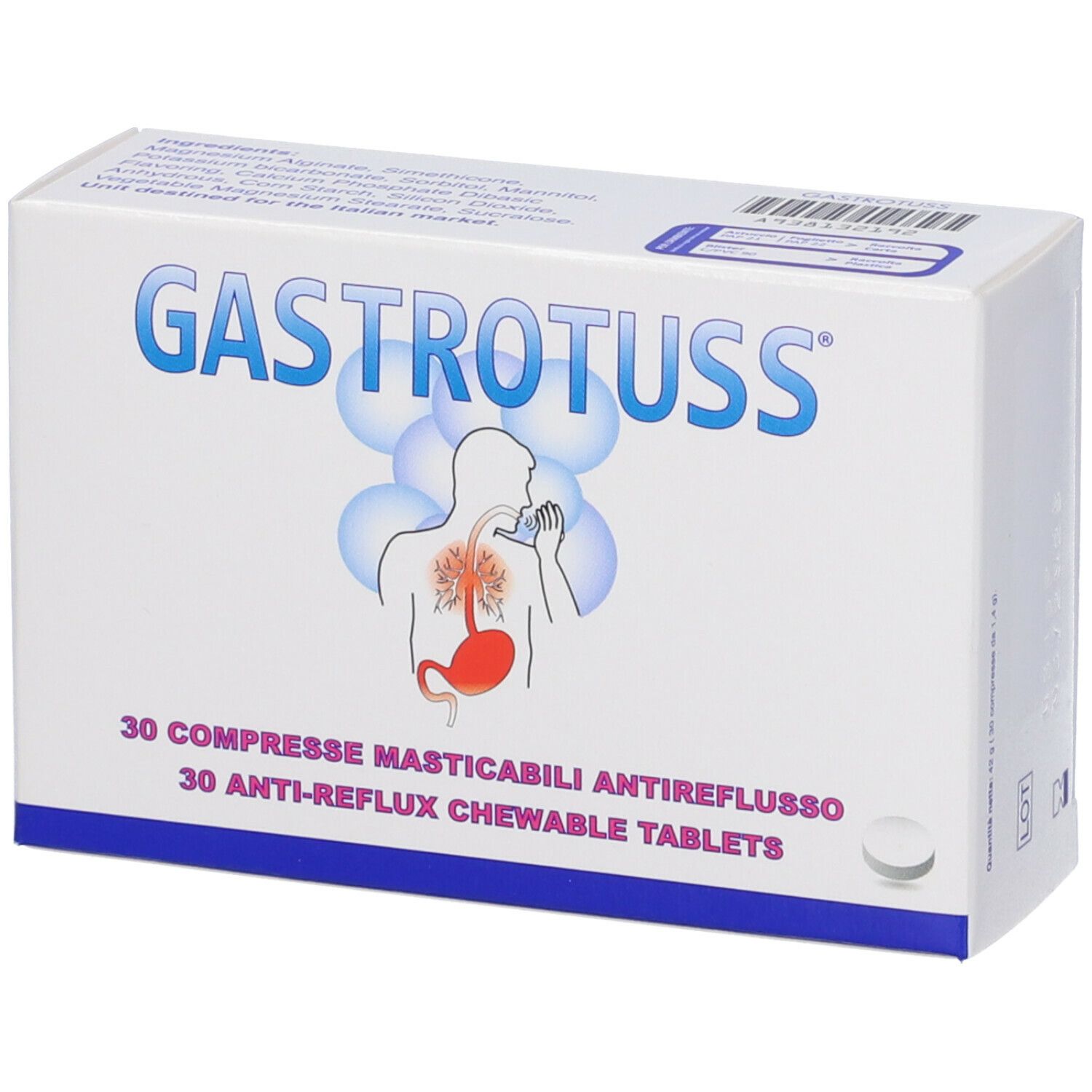 Gastrotuss Kautabletten Packung, 30 Stück.