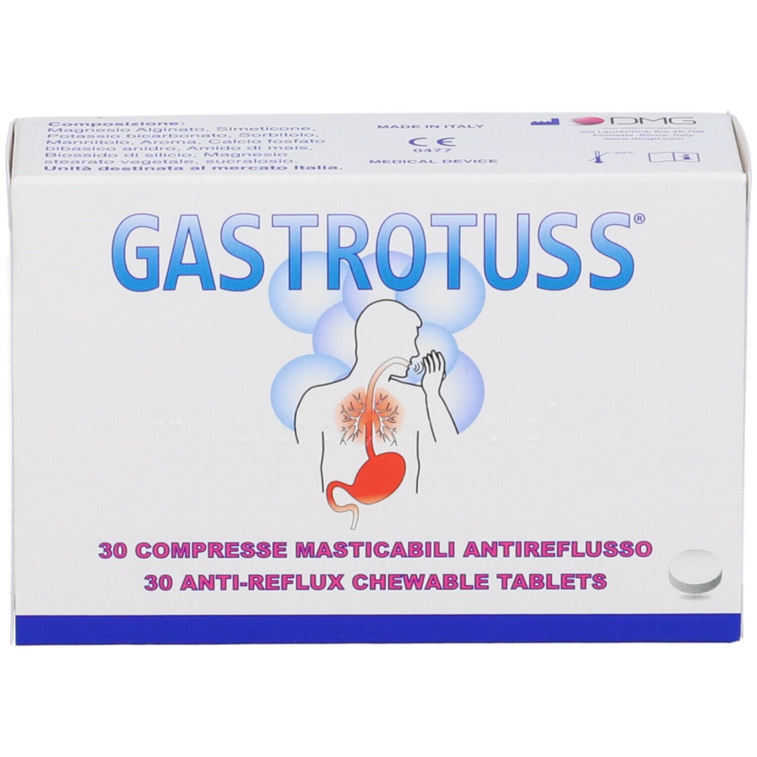 Gastrotuss 30 Anti-Reflux Kauftabletten Schachtel