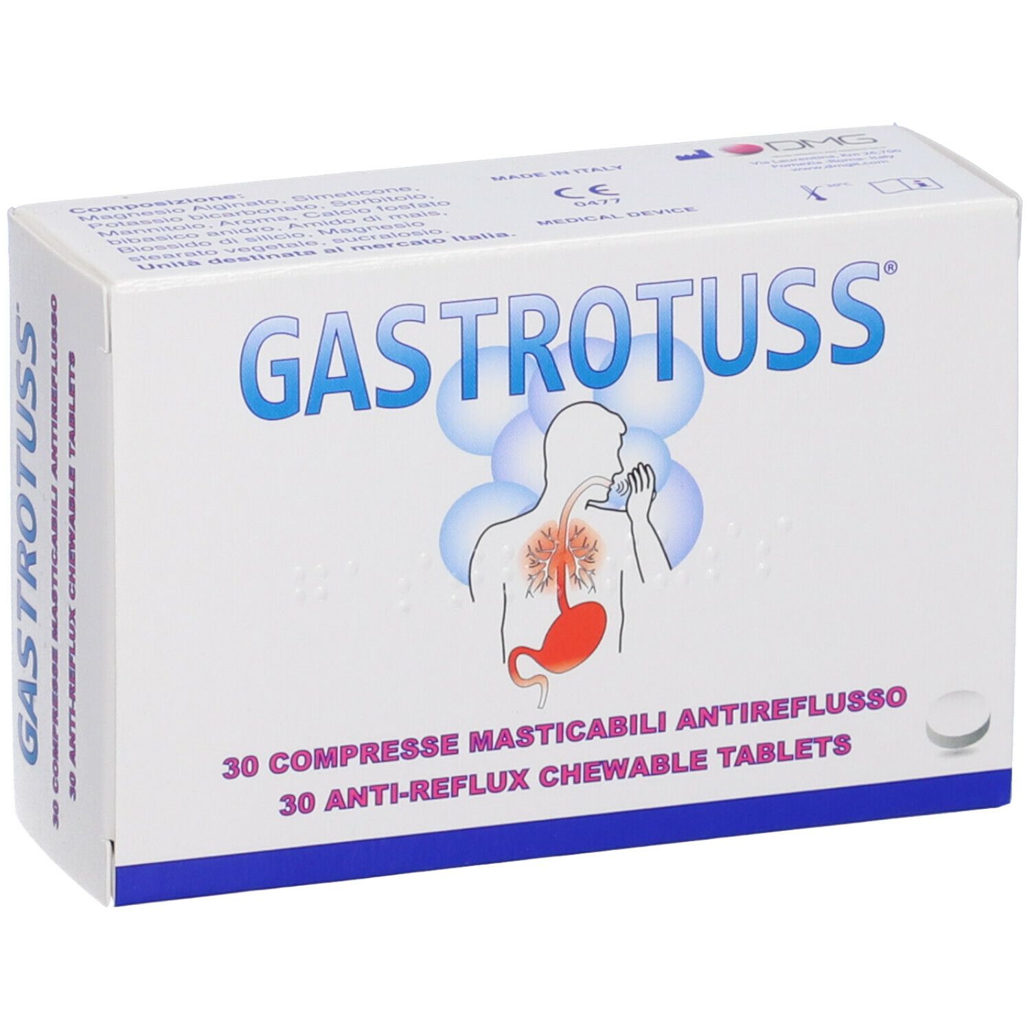 Gastrotuss 30 Anti-Reflux Kauftabletten Schachtel