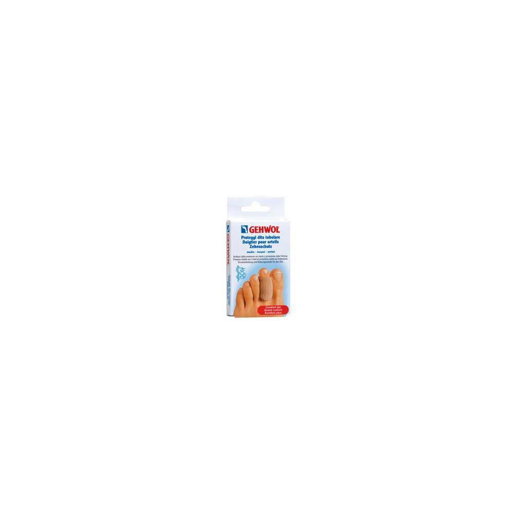 Gehwol-Verpackung mit Produktabbildung. Aufdruck: Proteggi Dita Tubolare Small. Klein, 2 Stück.