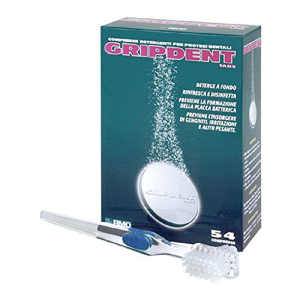 Gripdent Tabs 54 Compresse + Spazzolino Pulitore