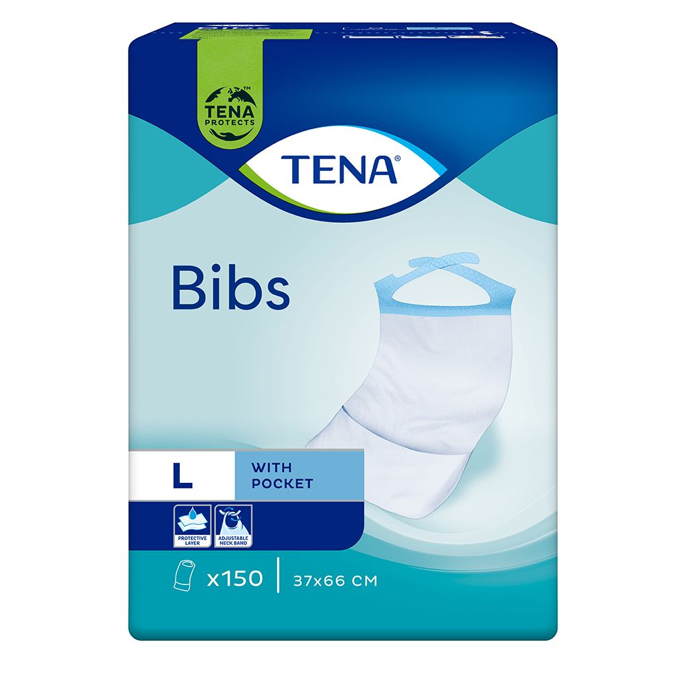 TENA Bibs L, bavaglia monouso - risparmia il 10% con il codice: Tena10