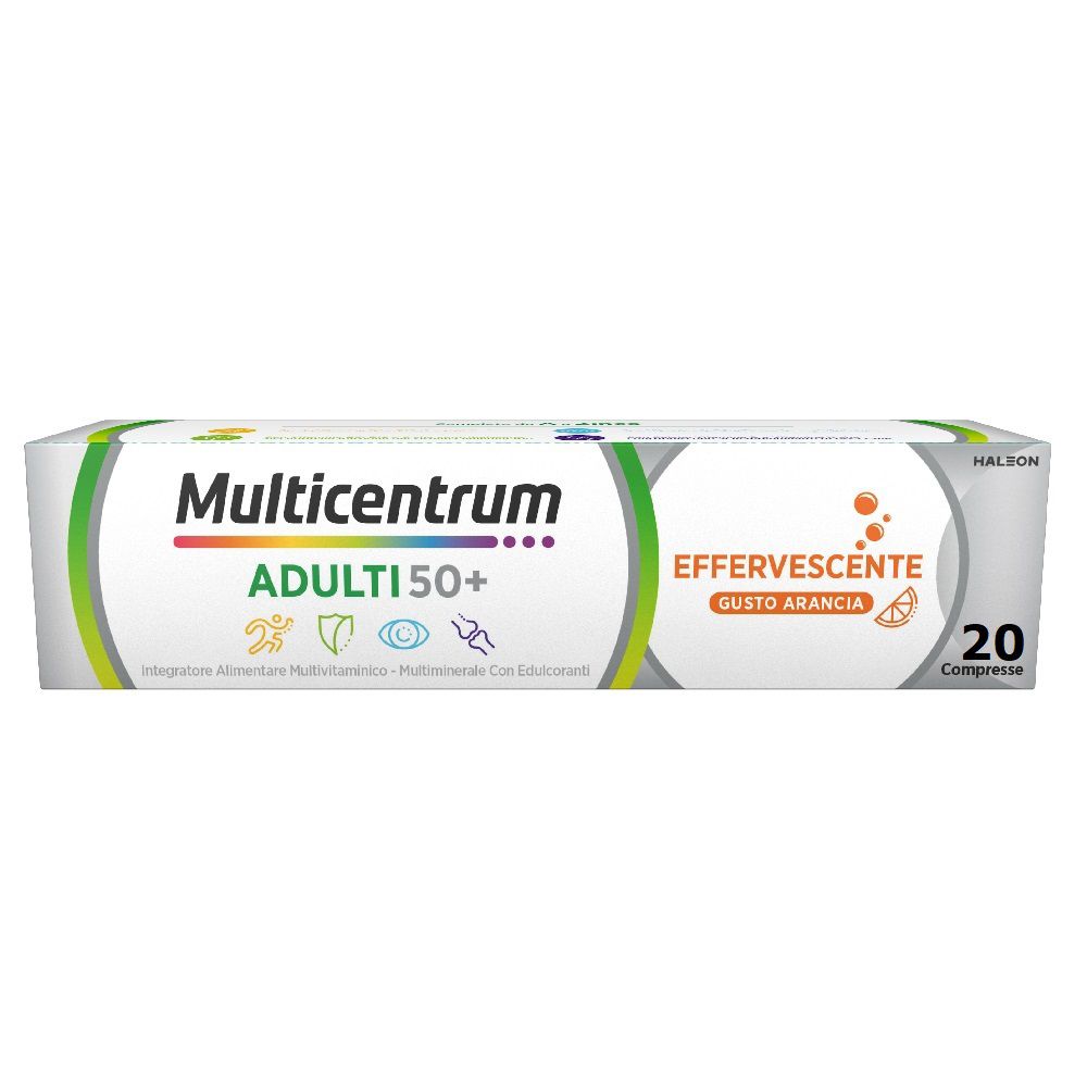 Multicentrum Adulti 50+ Multivitaminico Vitamina C D Calcio, 20cpr eff