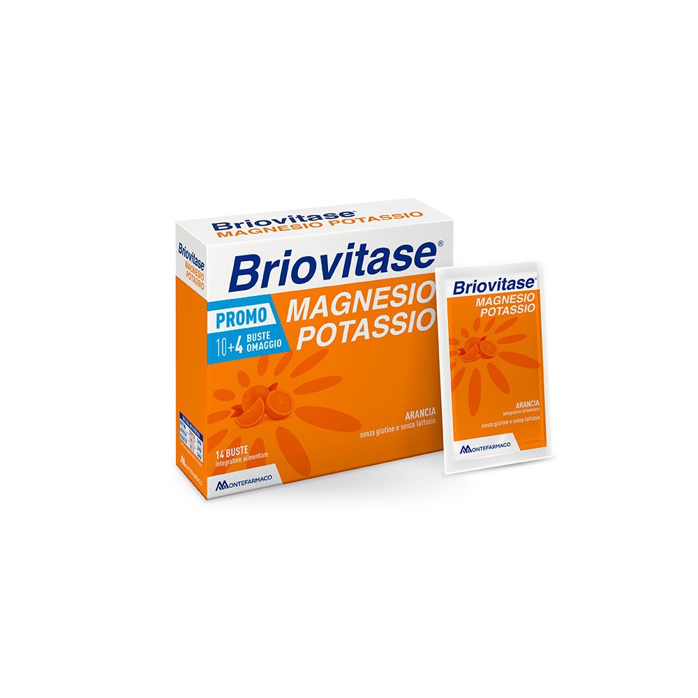 Briovitase Magnesio e Potassio Gusto Arancia 14 Bustine