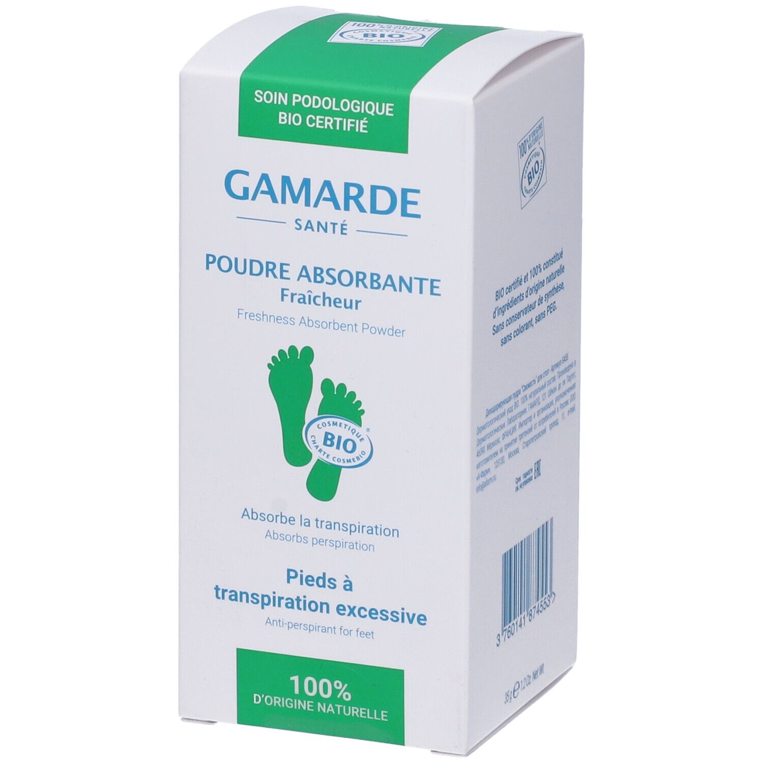 Gamarde Polvere Assorbente Rinfrescante per Piedi