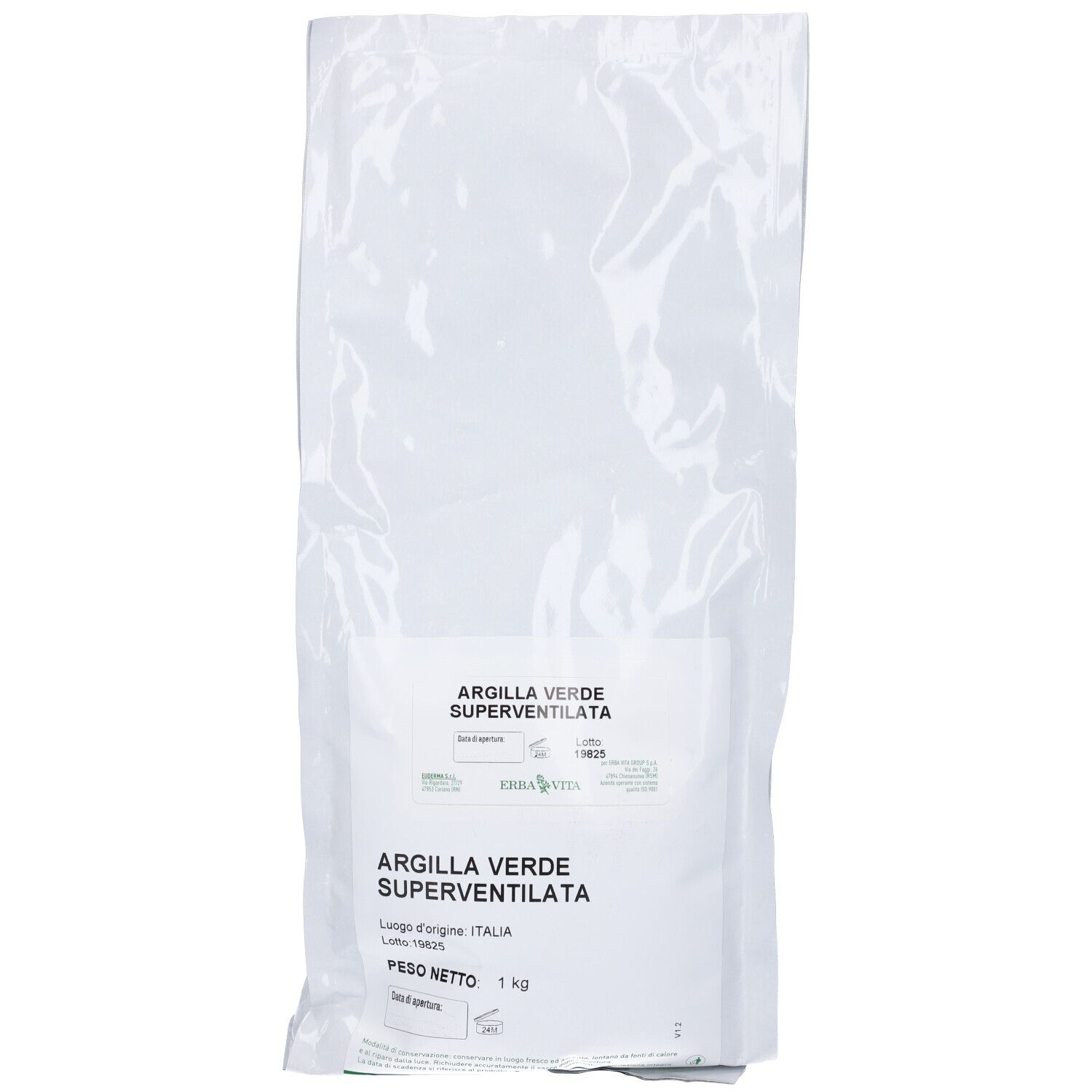 Erba Vita Argilla Verde Super Ventilata in Polvere 1 Kg