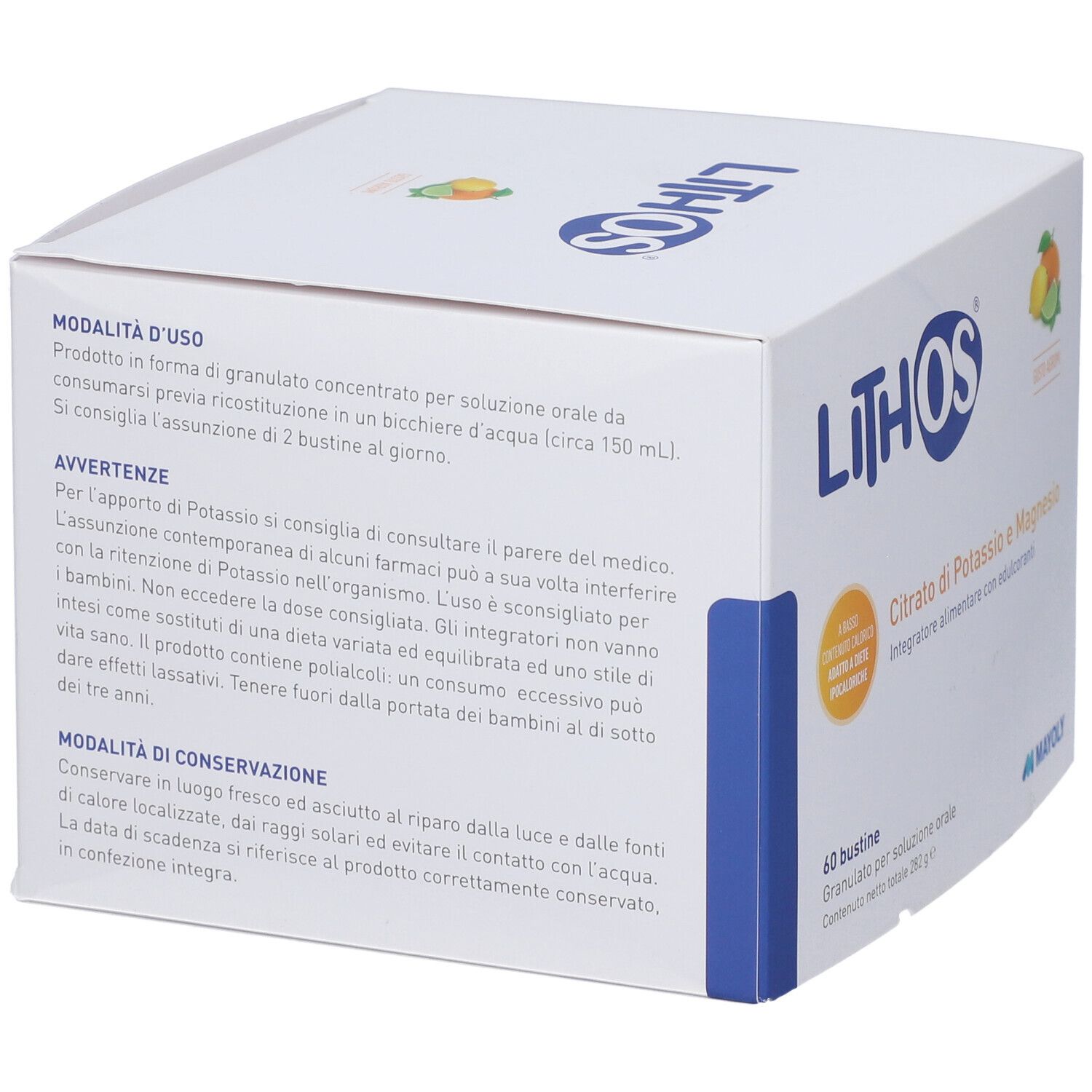 Lithos® Beutel: Anwendungshinweise, Warnhinweise und Lagerungshinweise für das Nahrungsergänzungsmittel.